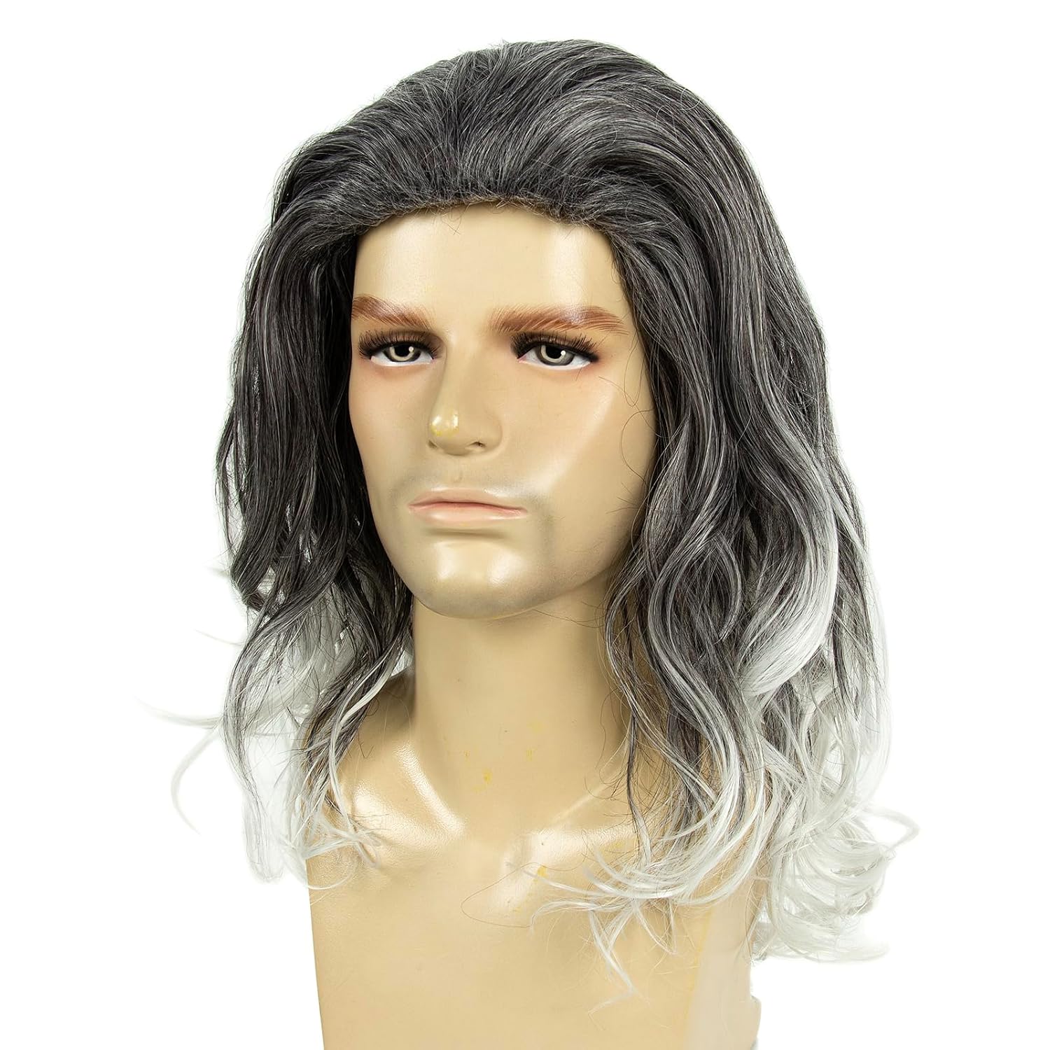 Detalle de STfantasy Men's Synthetic Wig, Ombre Gray