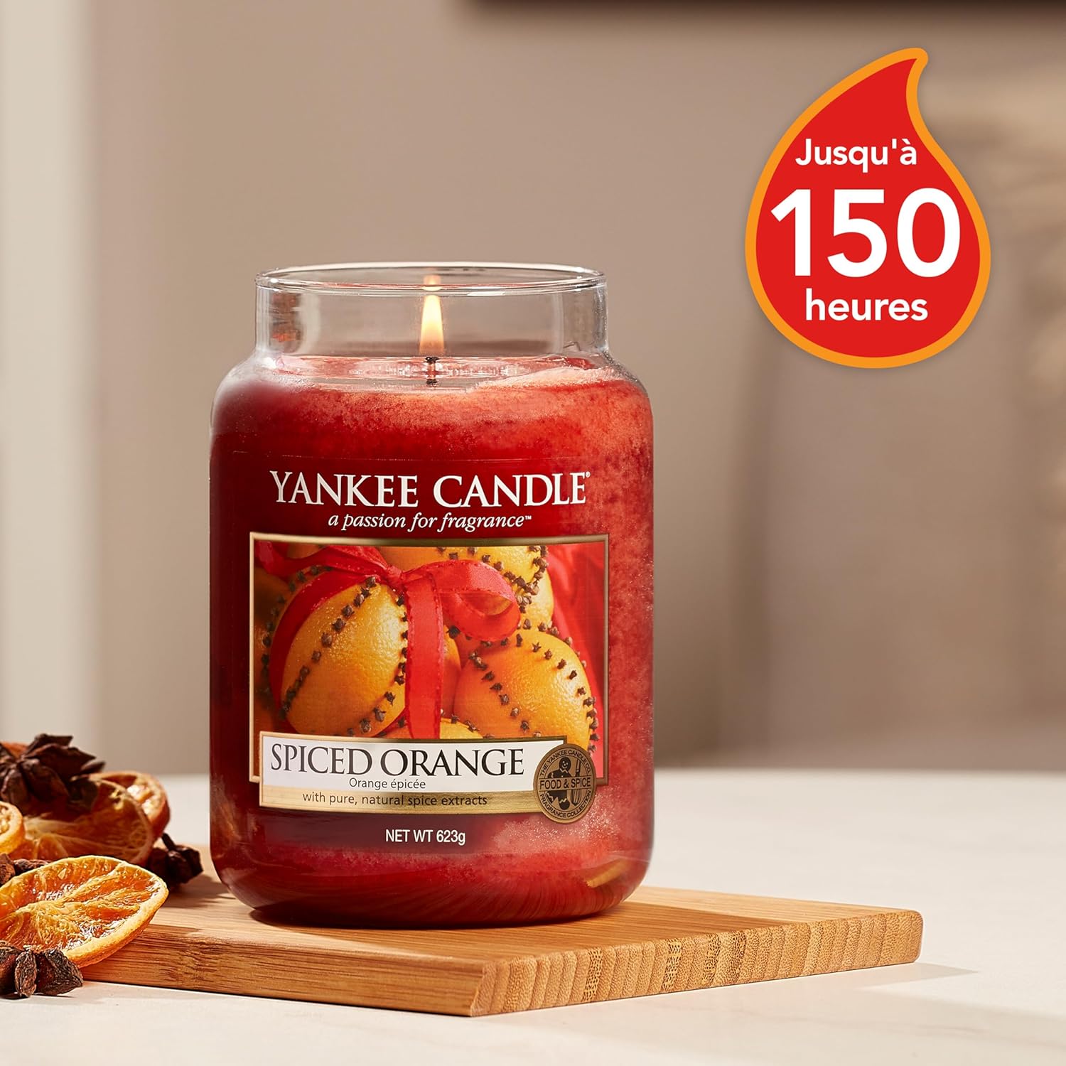 Thumbnail 2 de Yankee Candle bougie jarre parfumée grande taille Orange épicée — 623 g, jusqu’à 150 heures de combustion