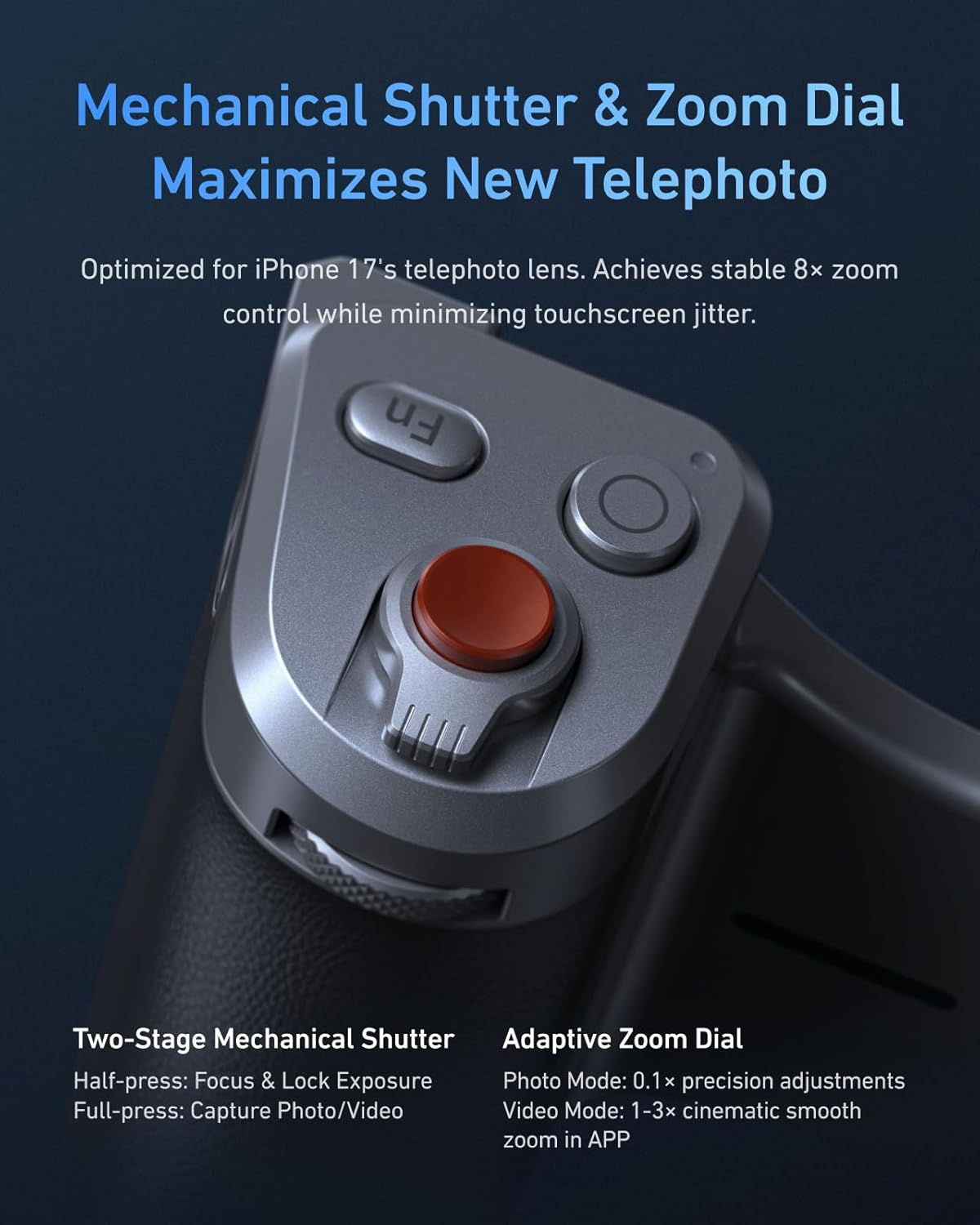 Thumbnail 6 de TELESIN Magnetic Master Grip Kit for iPhone 17 Pro Max — 3200mAh Battery, Graphene Cooling Case, and DSLR-Style Ergonomic Grip