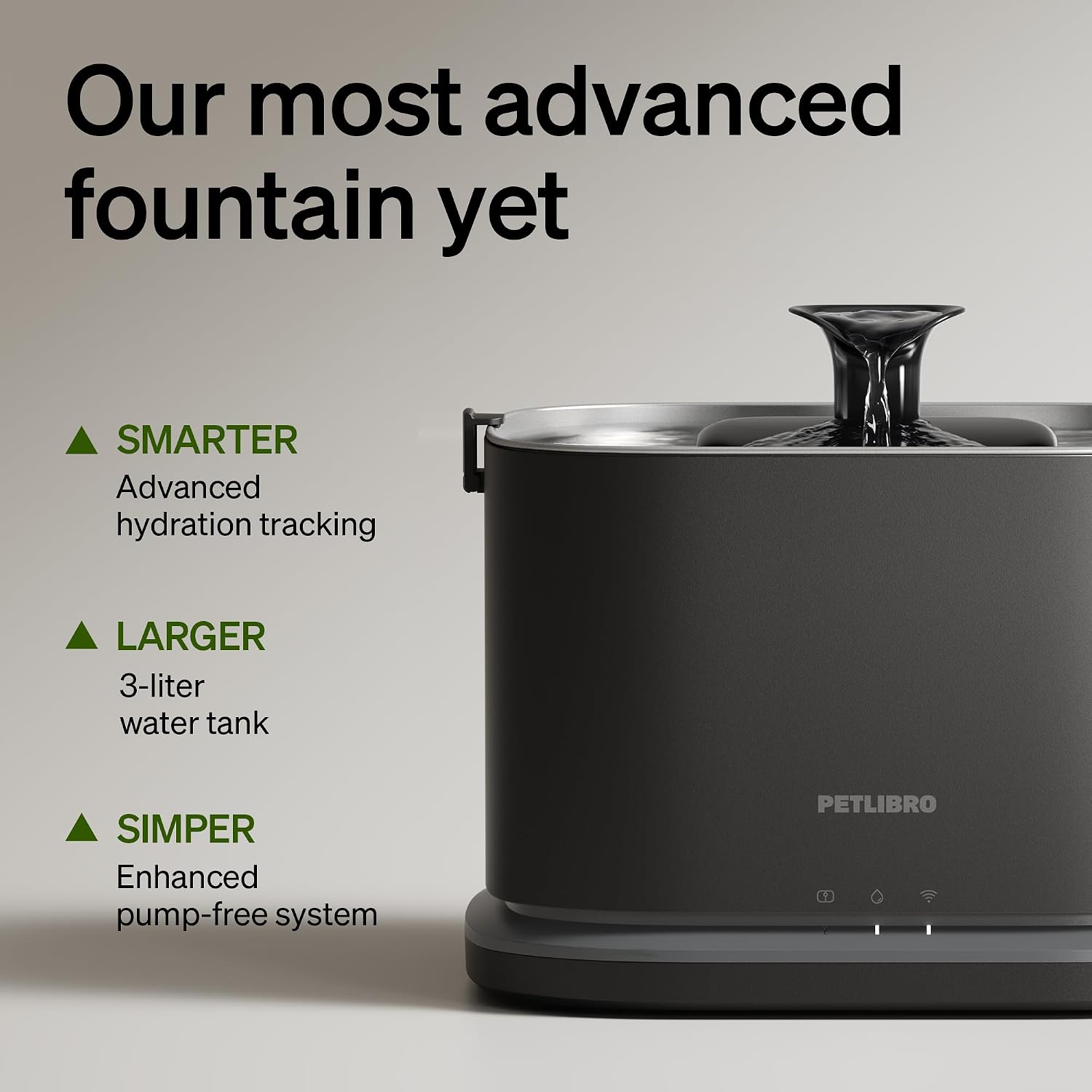 Detalle de PETLIBRO Dockstream 2 Smart Cat Water Fountain – Real-Time Hydration Tracking