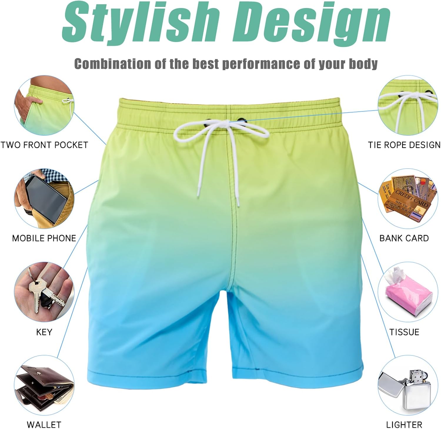 Thumbnail 4 de Vorvowry Badeshorts Herren Wasserdicht