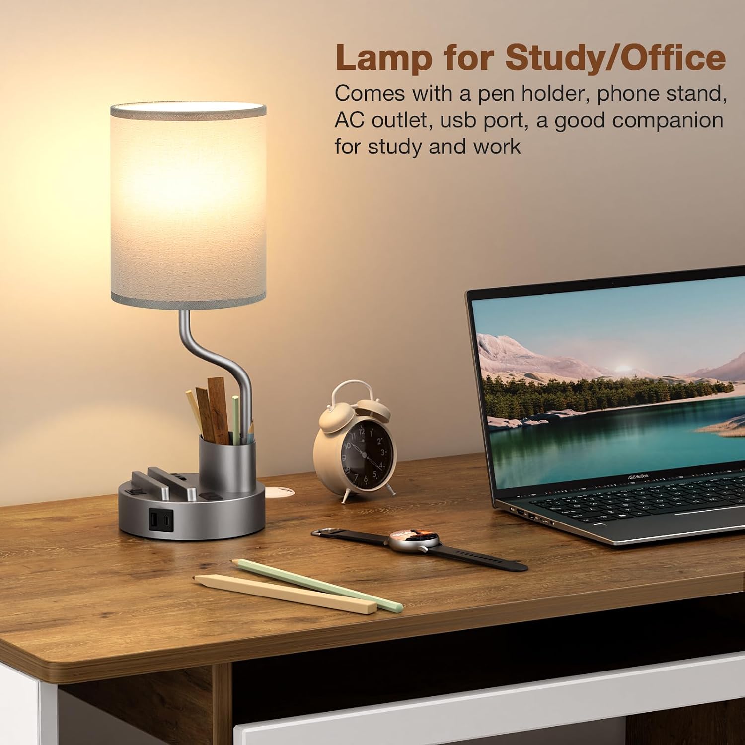 Detalle de Fenmzee Bedside Lamps 15-Inch