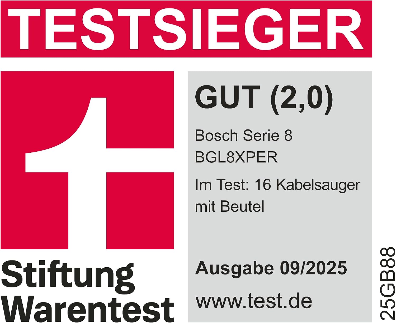 Detalle 2 de Bosch Staubsauger mit Beutel Serie 8 BGL8XPER – ideal für Allergiker, leise, 15 m Radius, Made in Germany