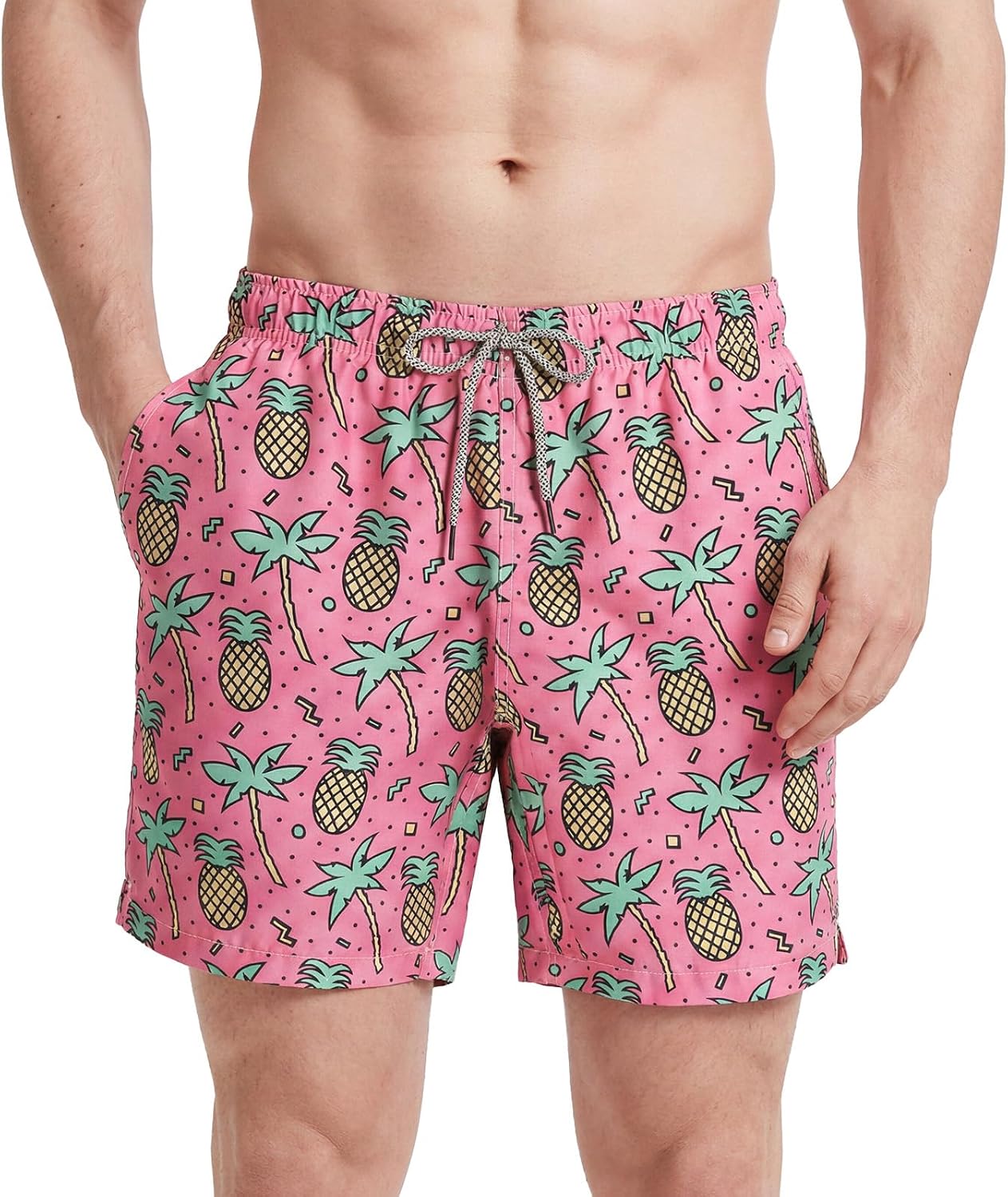 Detalle de MaaMgic Men’s Swimming Shorts Quick Dry Trunks with Mesh Lining