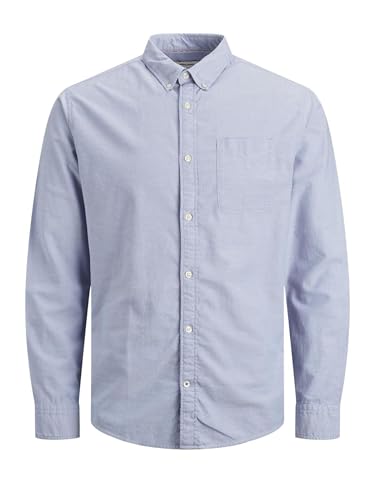 Detalle de Jack & Jones Jjeoxford Shirt L/S L camisa hombre azul cachemira