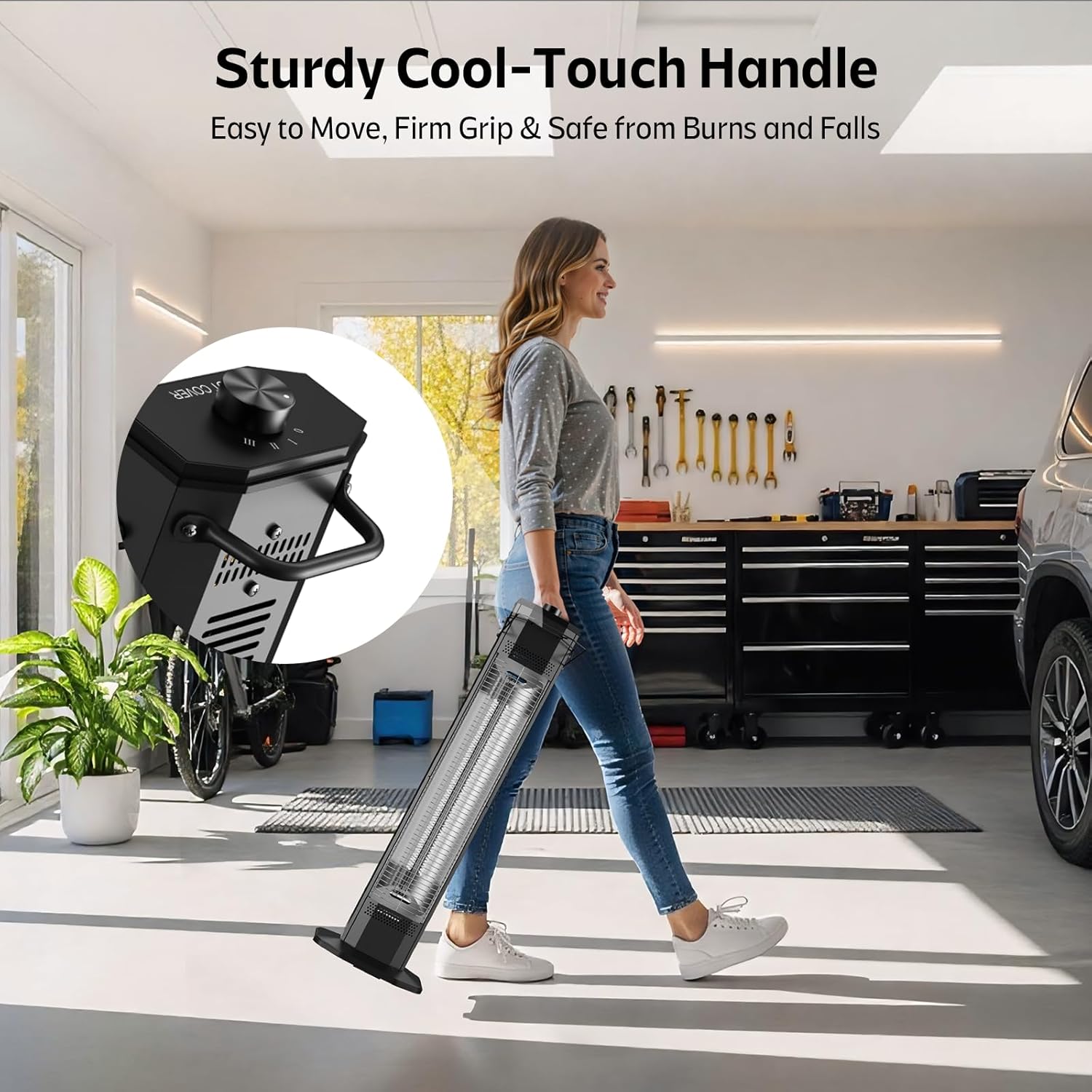 Thumbnail 6 de Outdoor patio infrared tower heater 1500 W 34" instant heat