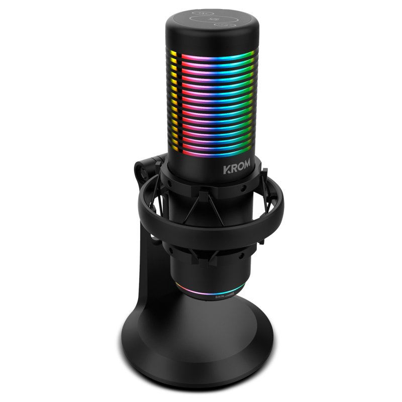 Detalle 2 de Krom Kaze Micrófono condensador para streaming RGB