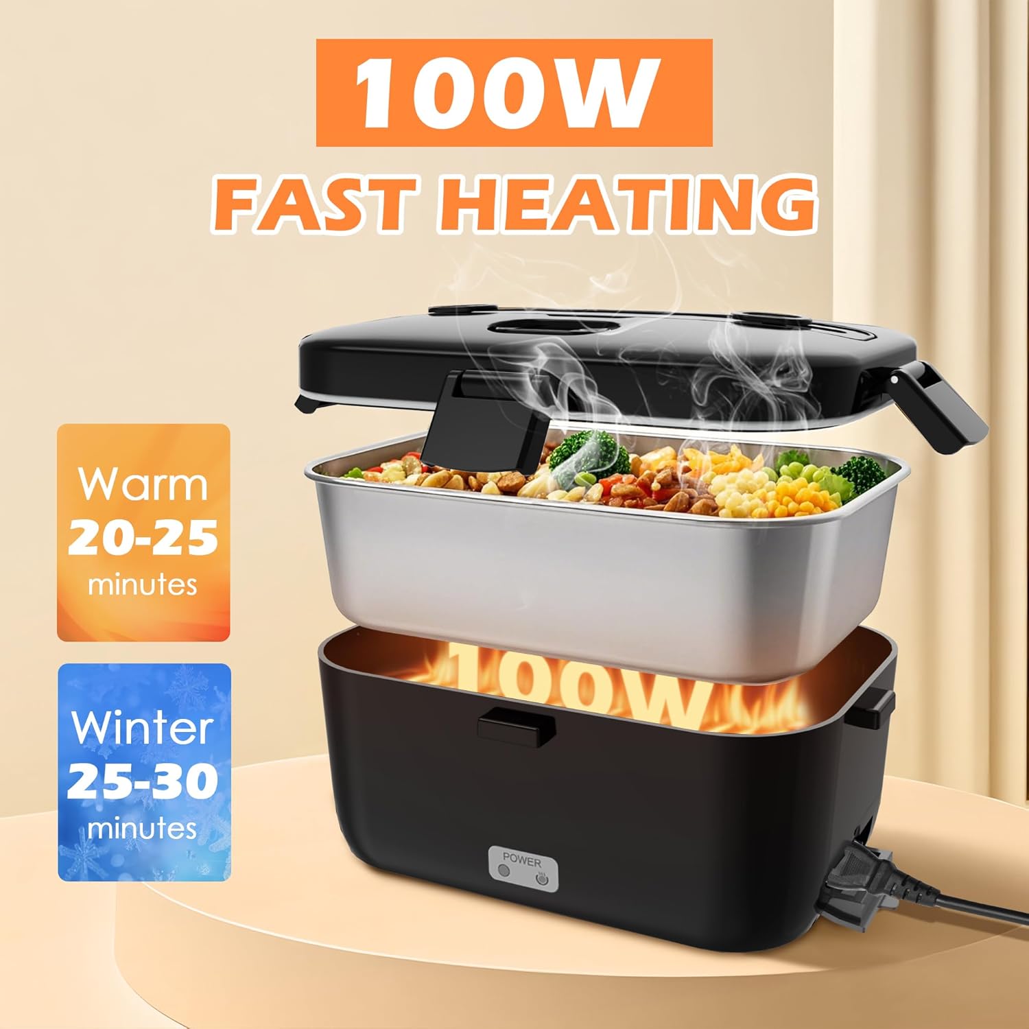 Detalle 2 de COZYEXPERT Electric Lunch Box 1.8L 🍱