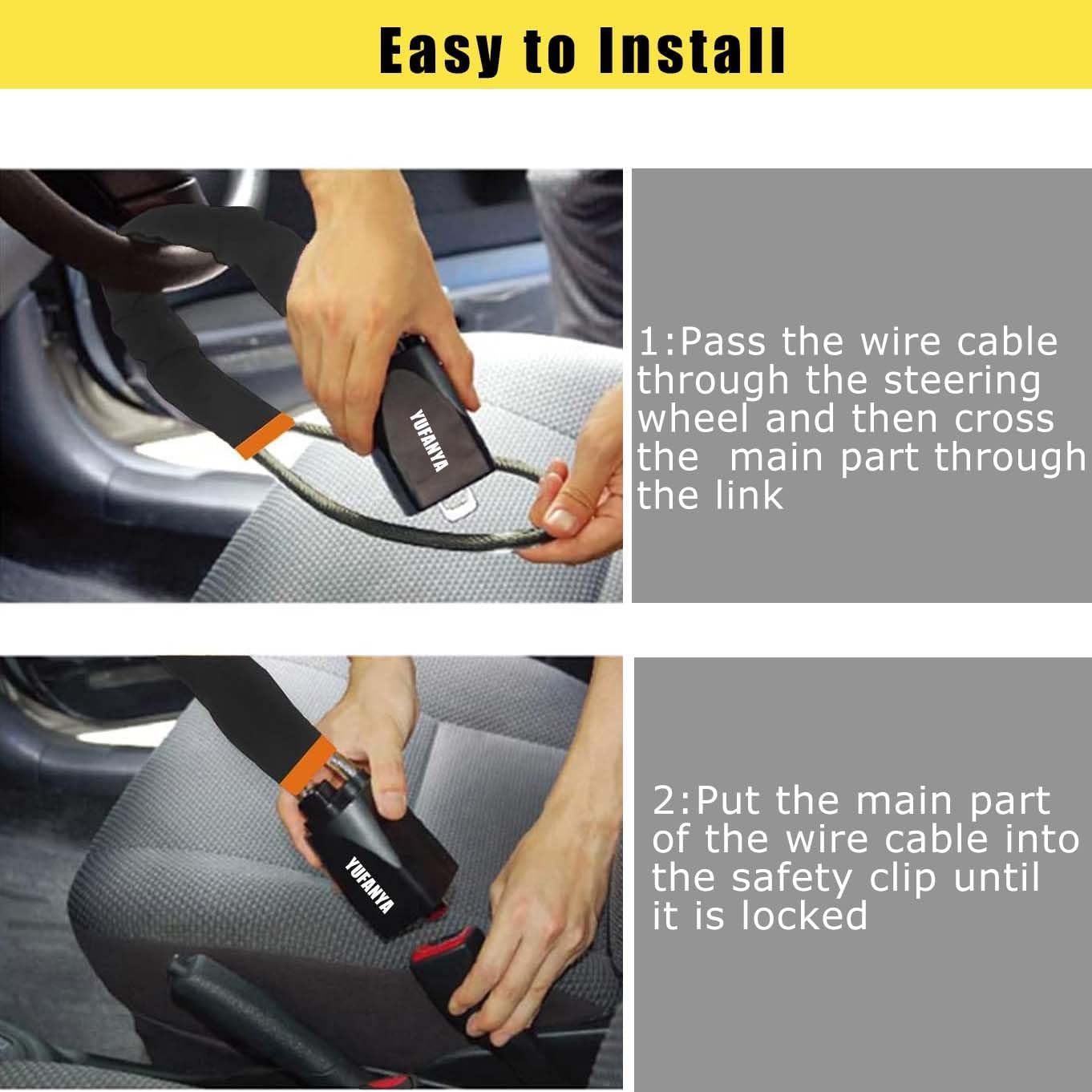 Thumbnail 3 de YUFANYA Steering Wheel Lock YF102801