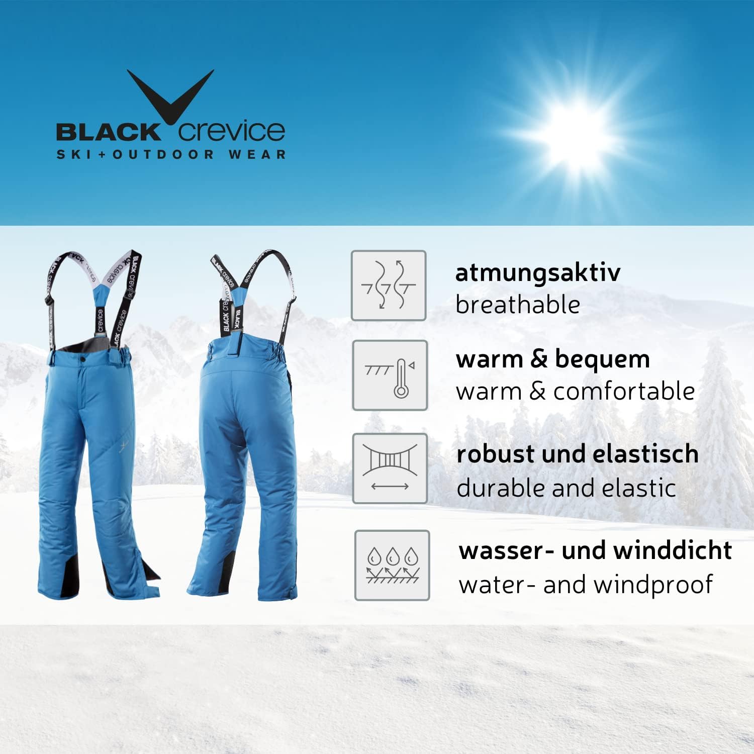 Detalle 2 de Black Crevice Pantaloni sci unisex bambini