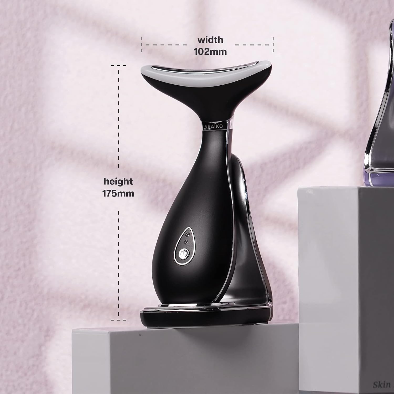Detalle de VRAIKO LILY Massaggiatore viso-collo: vibrante, termico e LED per il ringiovanimento della pelle