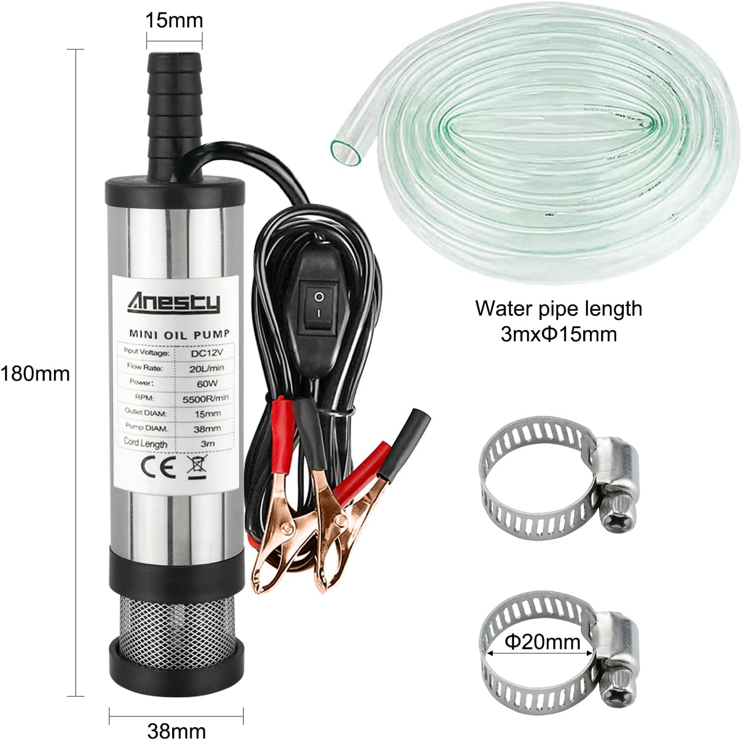 Thumbnail 5 de Anesty Water Pump 12V Diesel Pump 20L/min