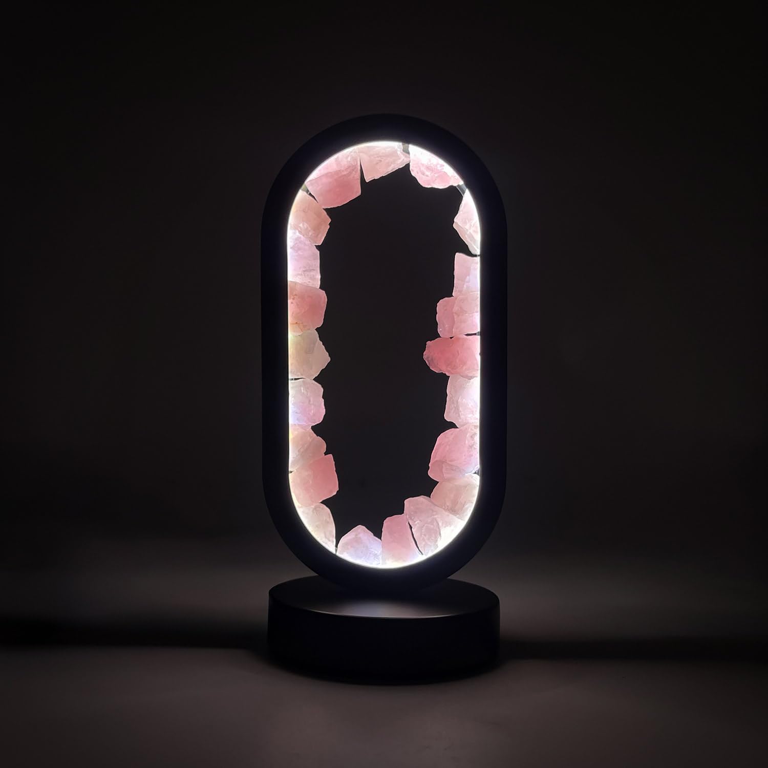 Thumbnail 4 de Cello Gleneagles Oval Earth LED Natural Crystal Lamp (Rose Quartz) – dimmable pink LED healing light