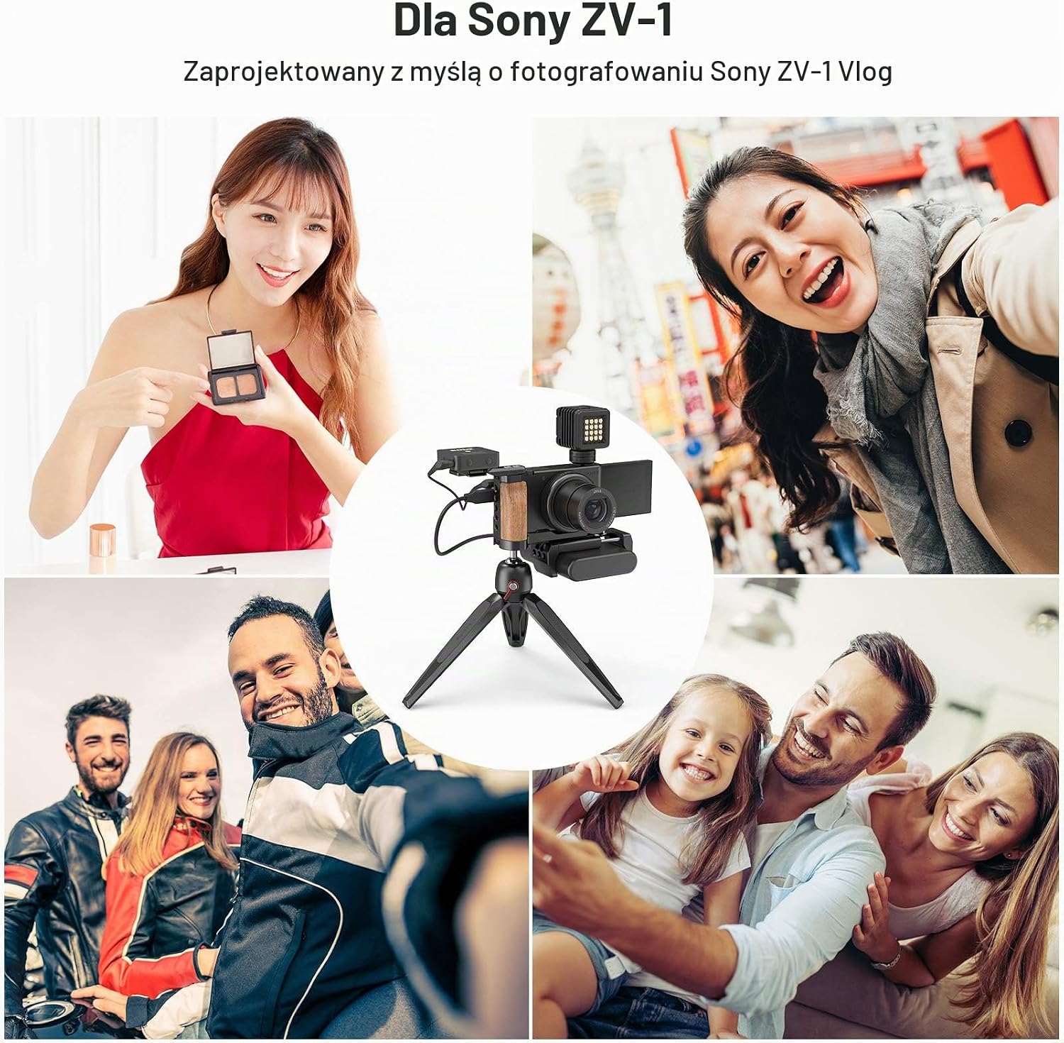Detalle 2 de SMALLRIG 2936 drewniany uchwyt L do Sony ZV-1 z zimną stopką