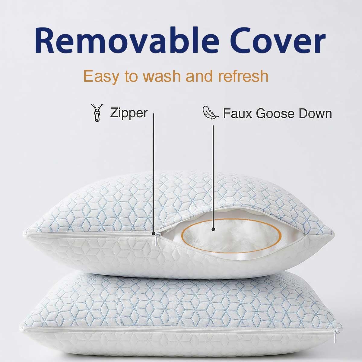 Thumbnail 2 de Faux-goose down pillows, set of 2