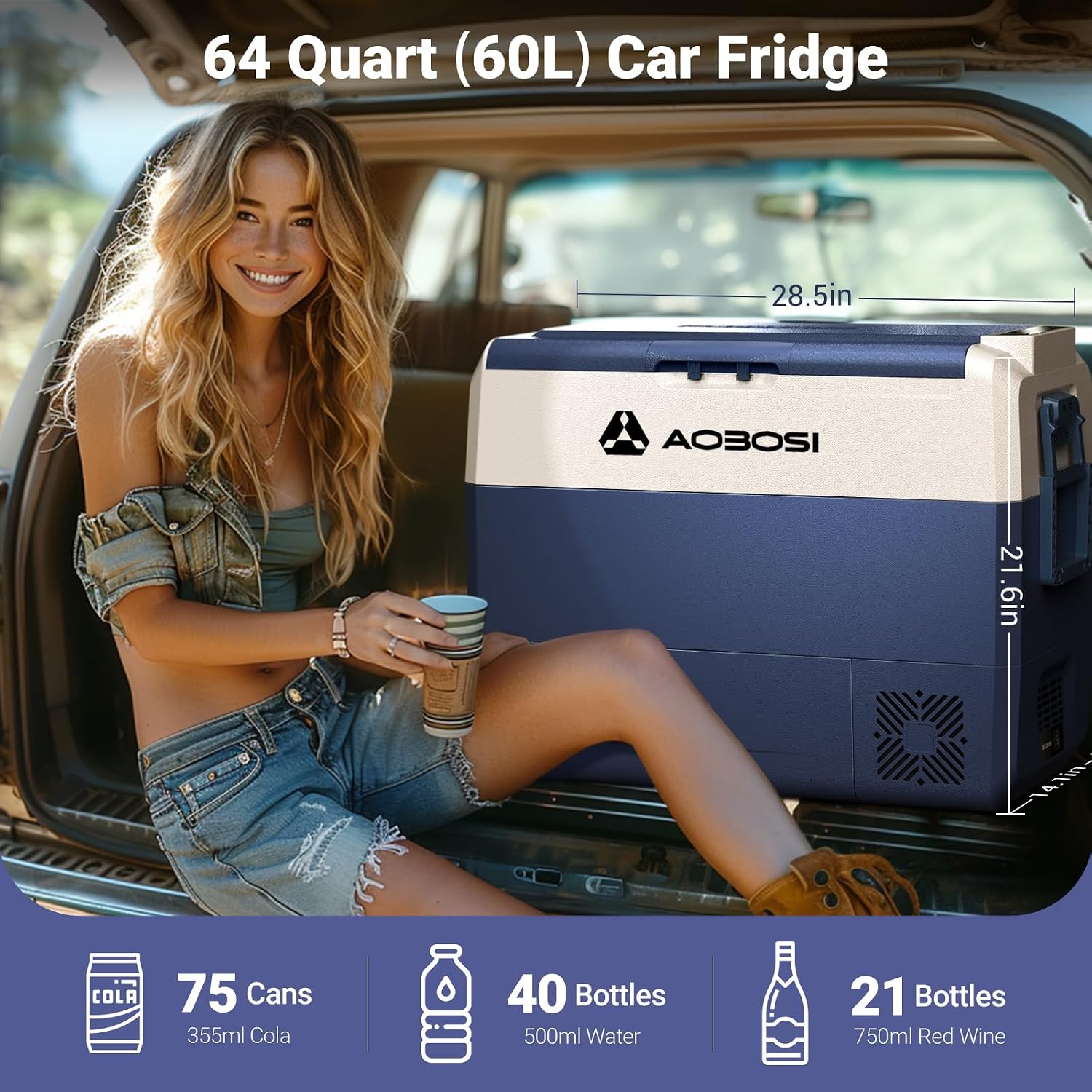 Detalle 2 de AAOBOSI Kompressor Kühlbox 60 L