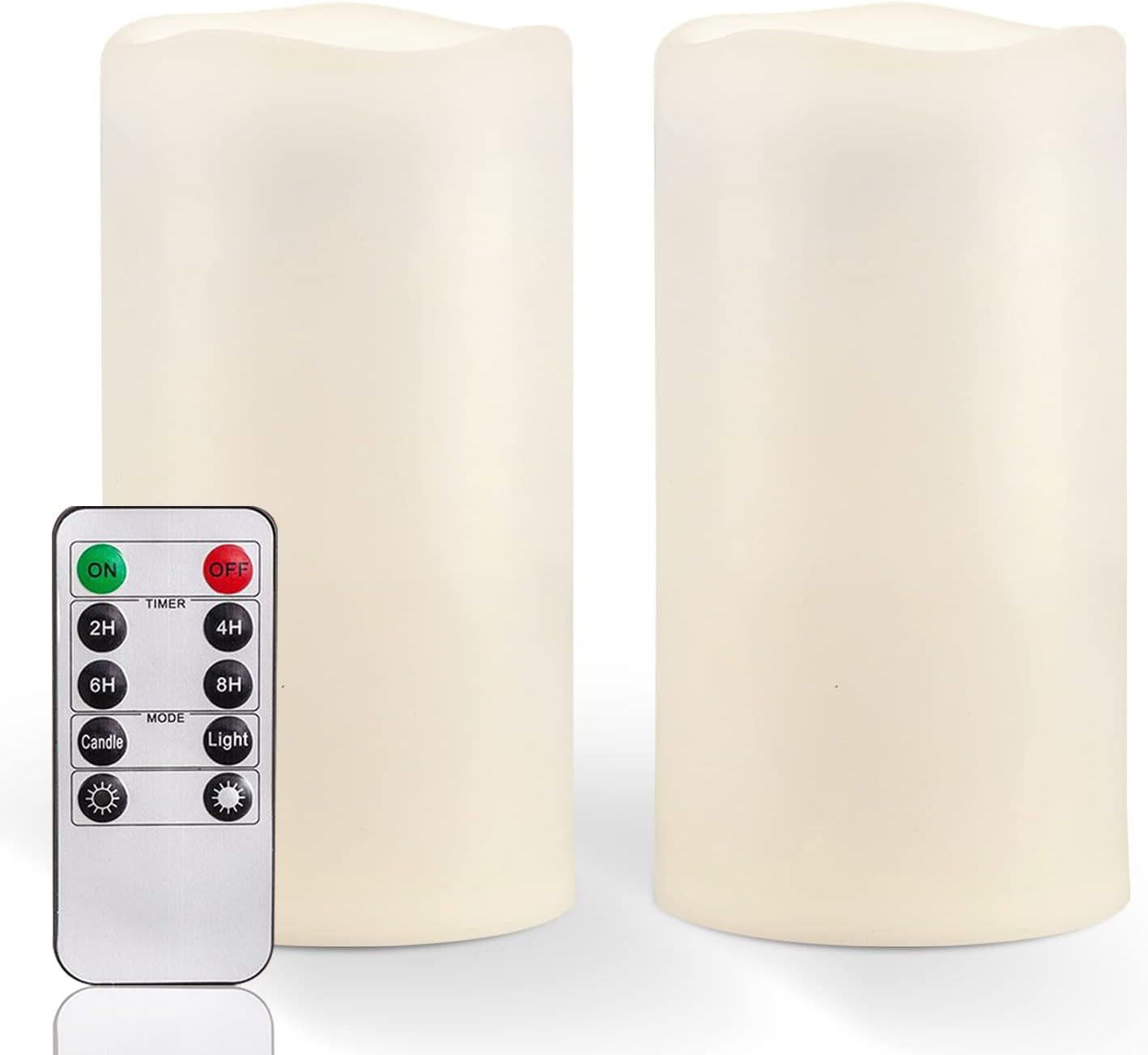 Thumbnail 6 de Homemory Wasserdichte flammenlose Kerzen für den Außenbereich – 3er-Set, batteriebetrieben, Fernbedienung und Timer