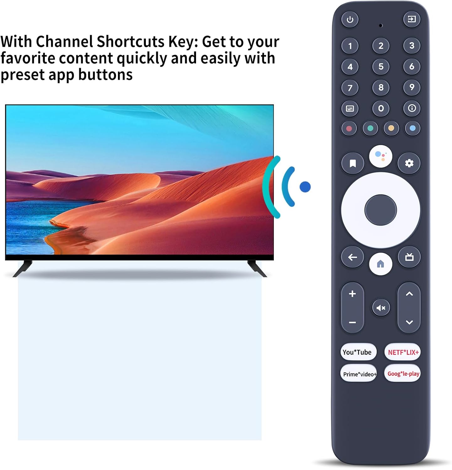 Thumbnail 4 de TCNOUMT replacement remote control for Android TV boxes (incl. Strong SRT420, MECOOL G20, Homatics) – SRT420-compatible