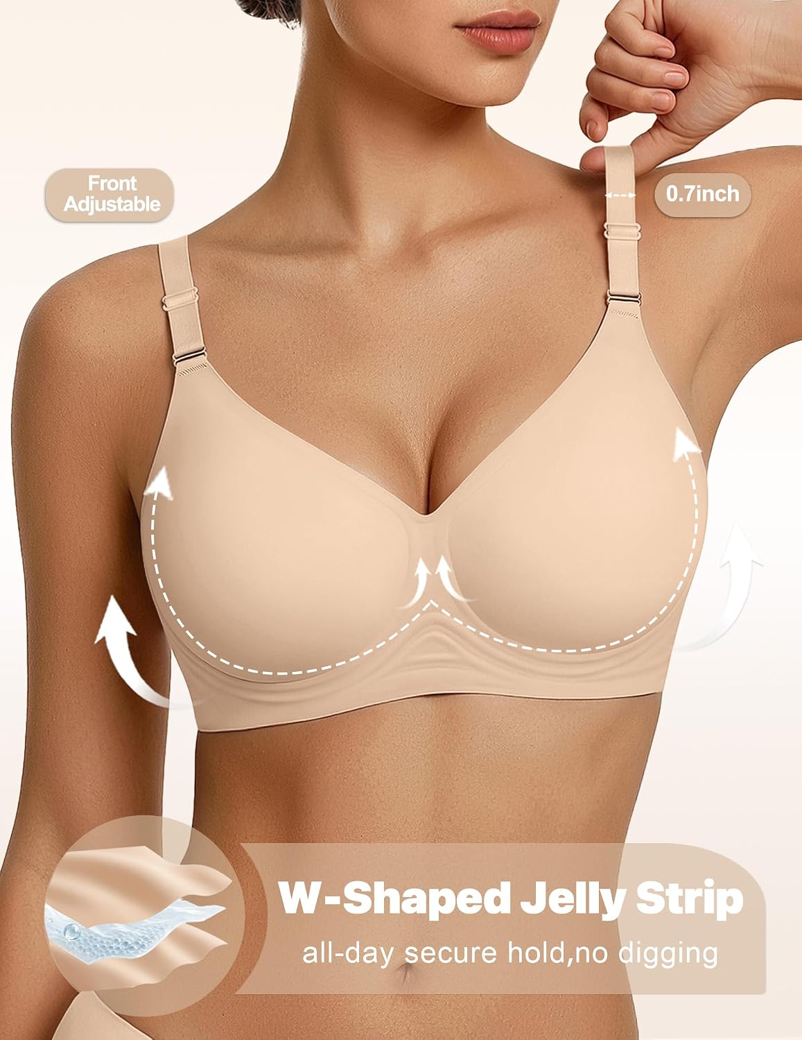 Detalle 2 de Showyoo Wireless Bra in a Nylon-Spandex Blend