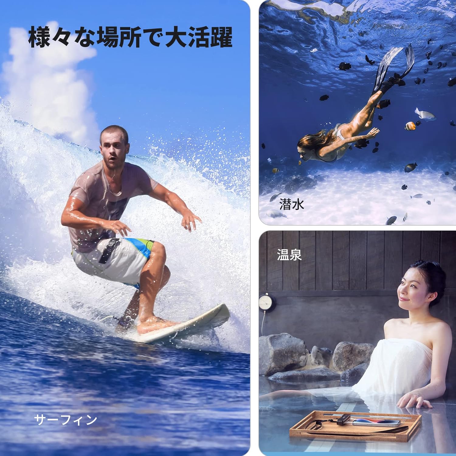 Detalle de UGREEN スマホ防水ケース 2枚セット IPX8認定・7.2インチ以内対応・ストラップ付き