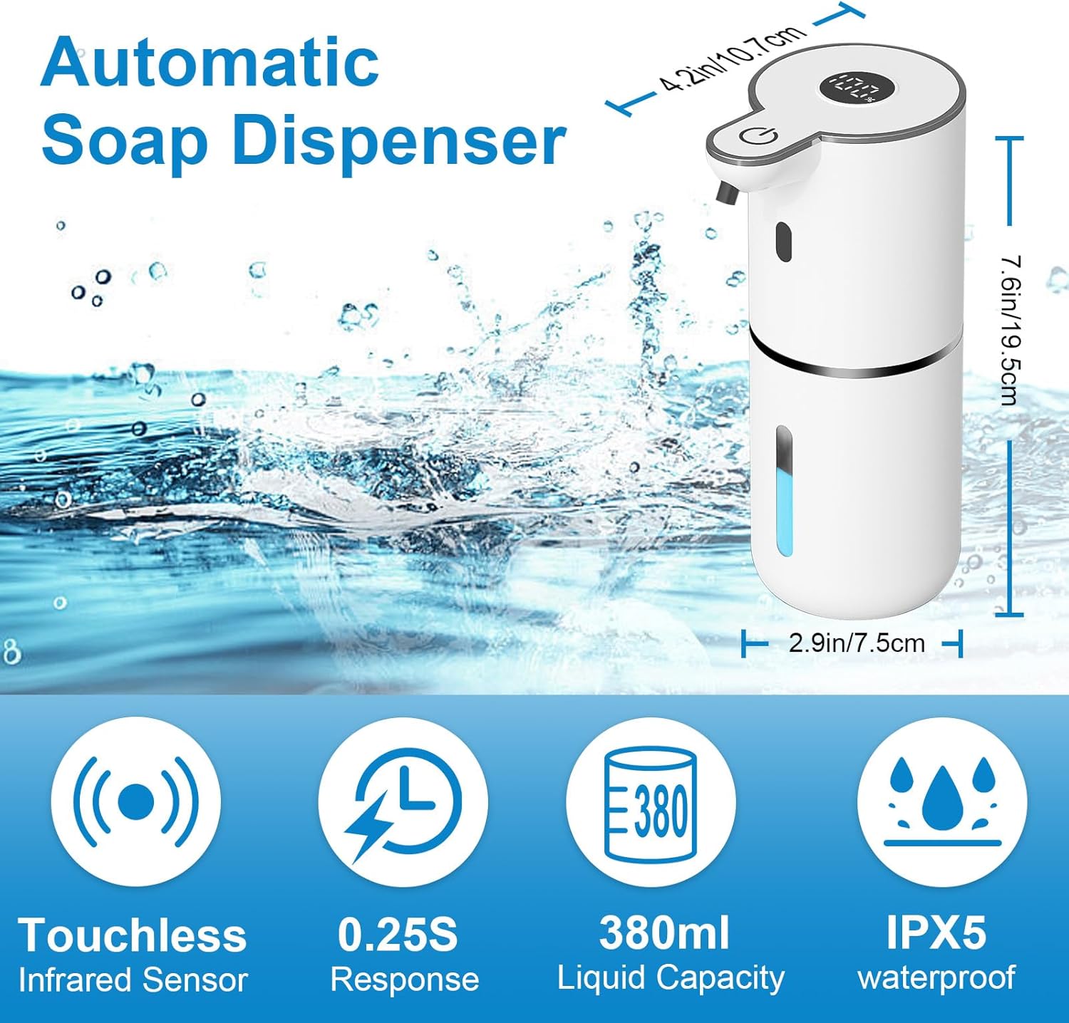 Detalle 2 de OHIFAST Automatic Soap Dispenser 380 mL