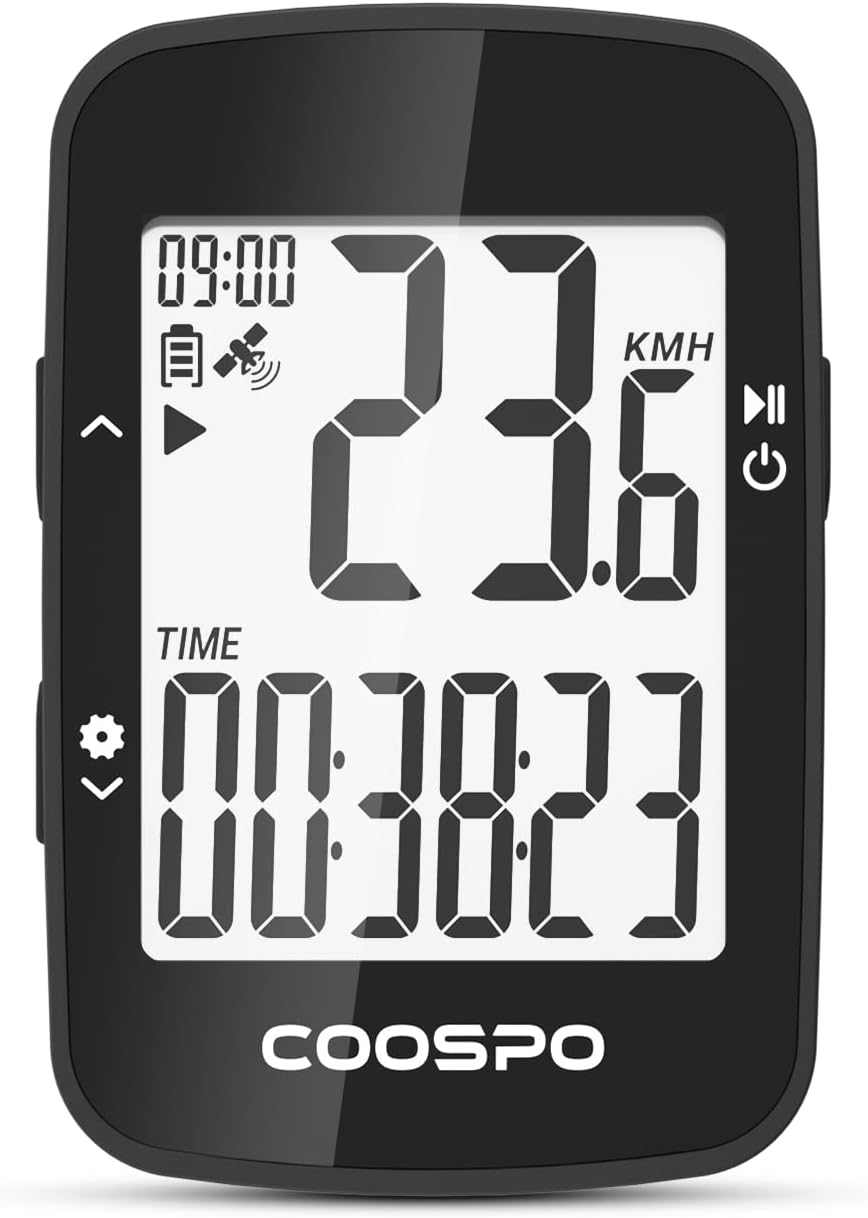 Detalle de COOSPO BC26 Bike Computer Wireless GPS with 2.3" Display and IPX7 Waterproofing