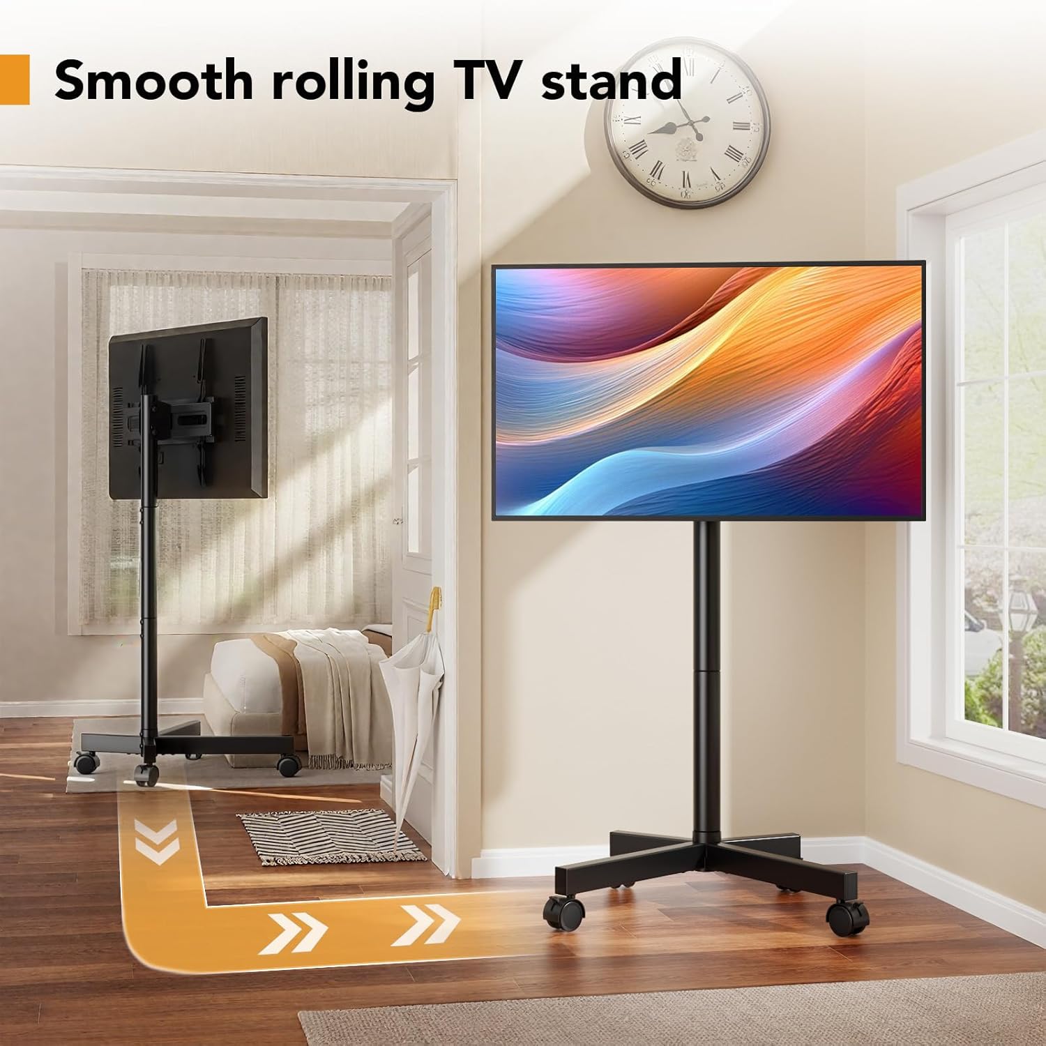 Thumbnail 4 de Hemudu Rolling TV Stand for 23-60 in TVs