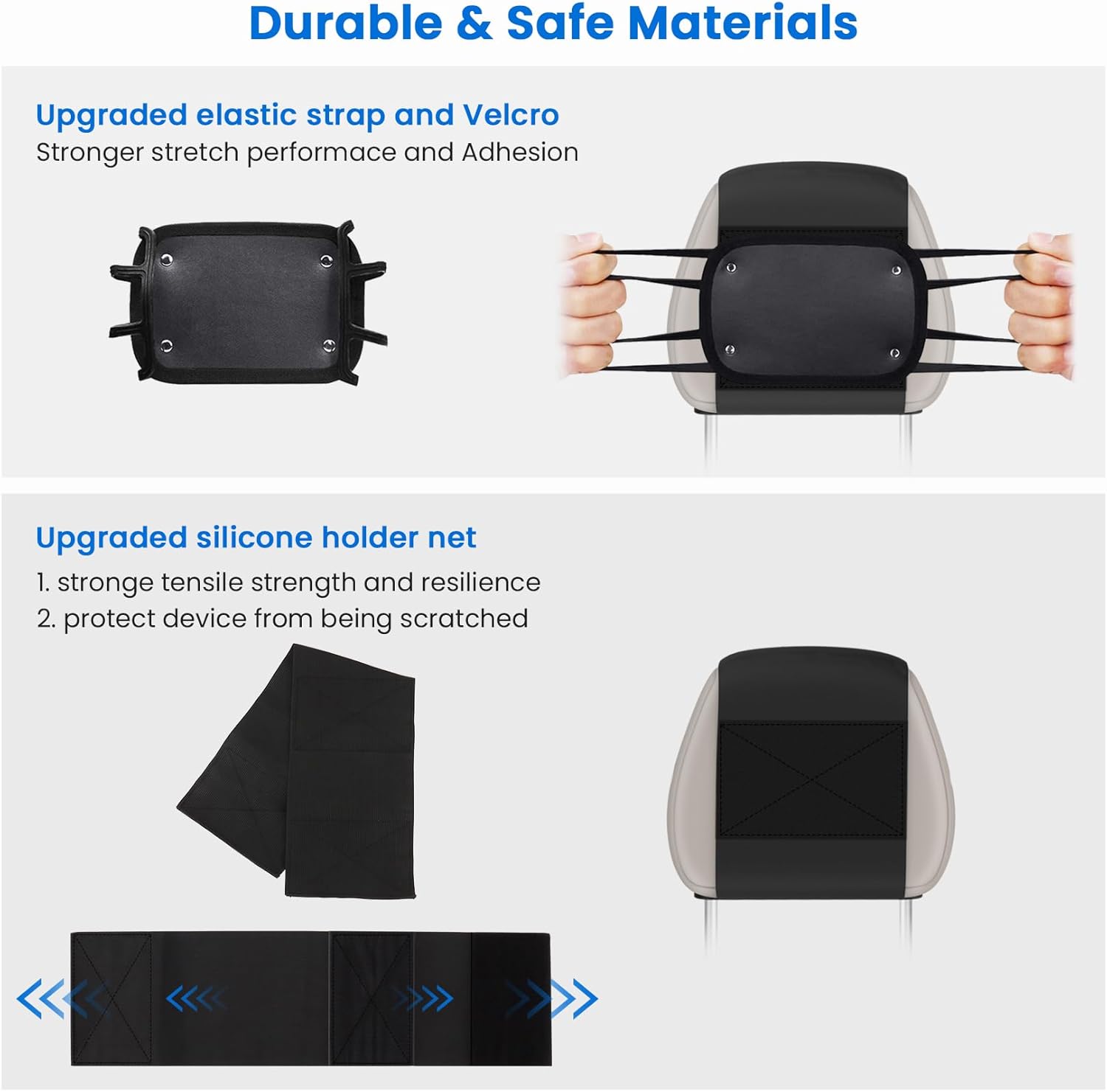 Thumbnail 4 de WONNIE Upgraded Car Headrest Tablet Mount 7–12.9in