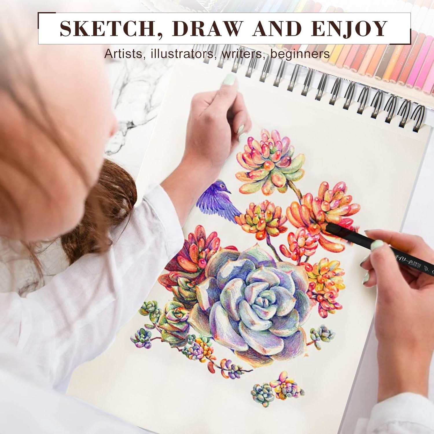 Thumbnail 6 de KINSPORY Album da Disegno A4 100 fogli, carta schizzo 🎨