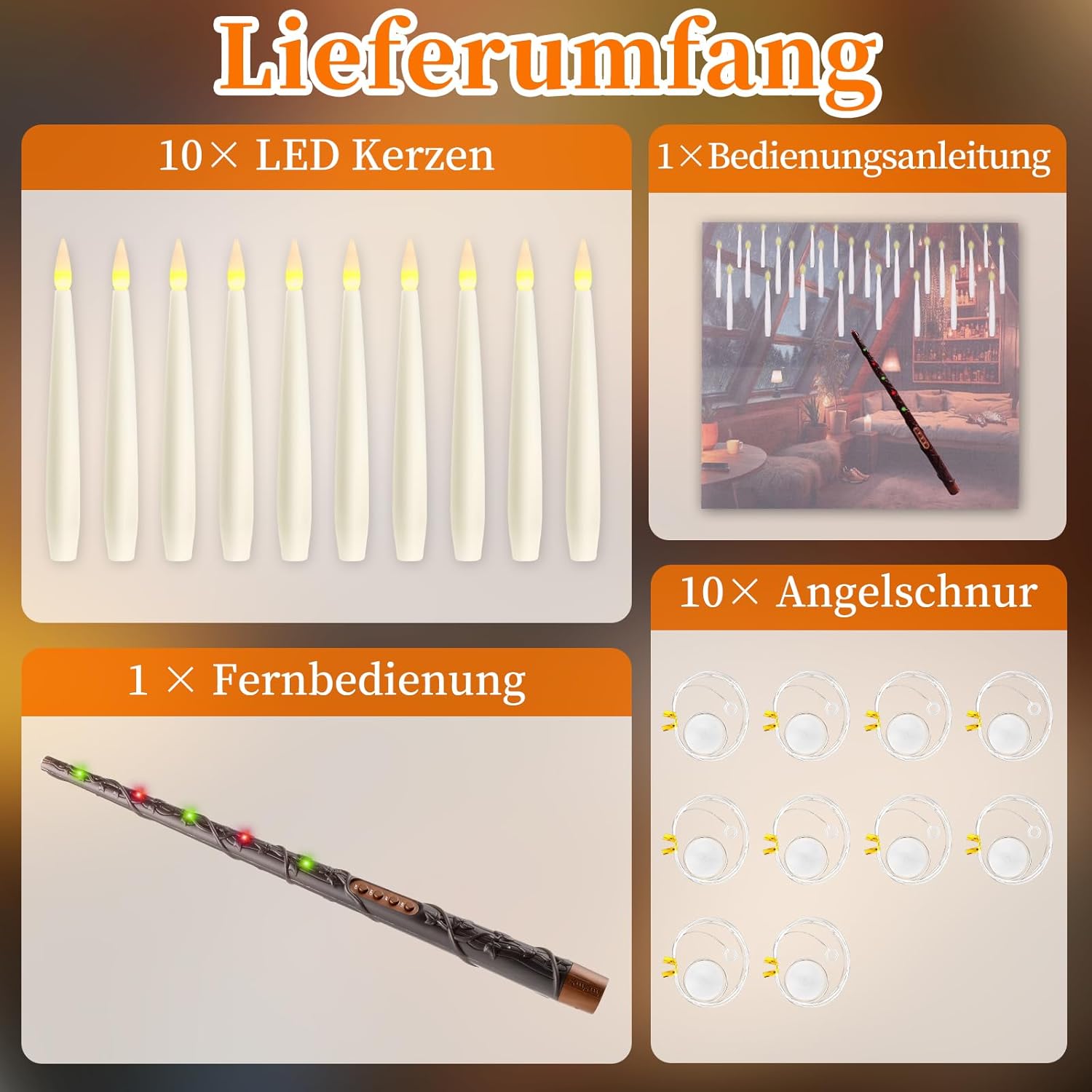 Thumbnail 6 de Besight 10 Stück LED Schwebende Kerzen