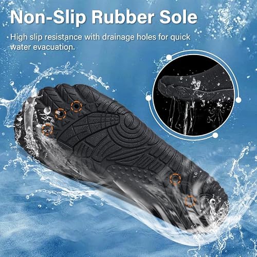 Detalle de Zapatillas anfibias ziitop Unisex – Zapatos descalzos para playa y agua, secado rápido y antideslizantes