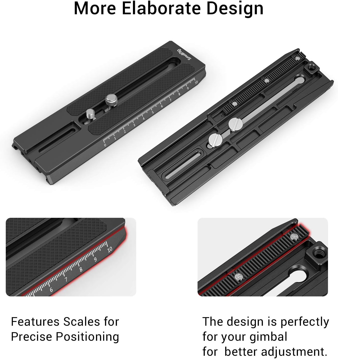 Thumbnail 4 de SMALLRIG 3031B Long Quick Release Plate pour gimbal