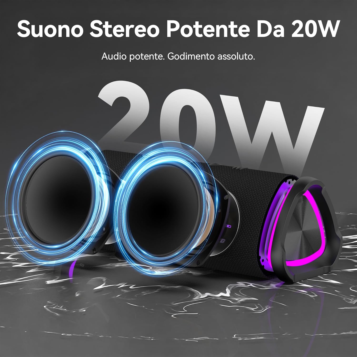 Thumbnail 2 de oraolo Cassa Bluetooth 20W Suono Stereo Portatile