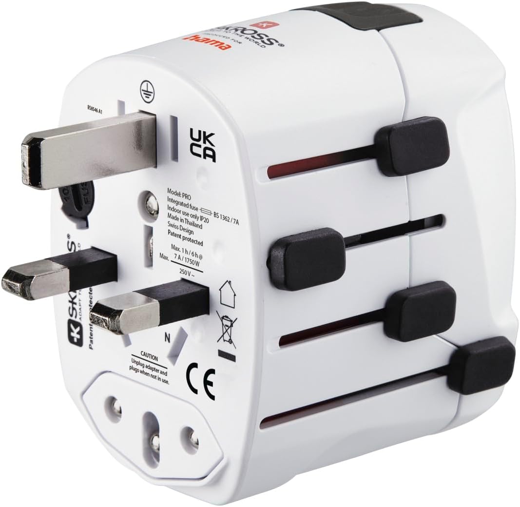 Thumbnail 5 de Hama Reiseadapter weltweit – Universal-Adapter für mehr als 150 Länder (Typ G/B/I/J/L/N) in Weiß