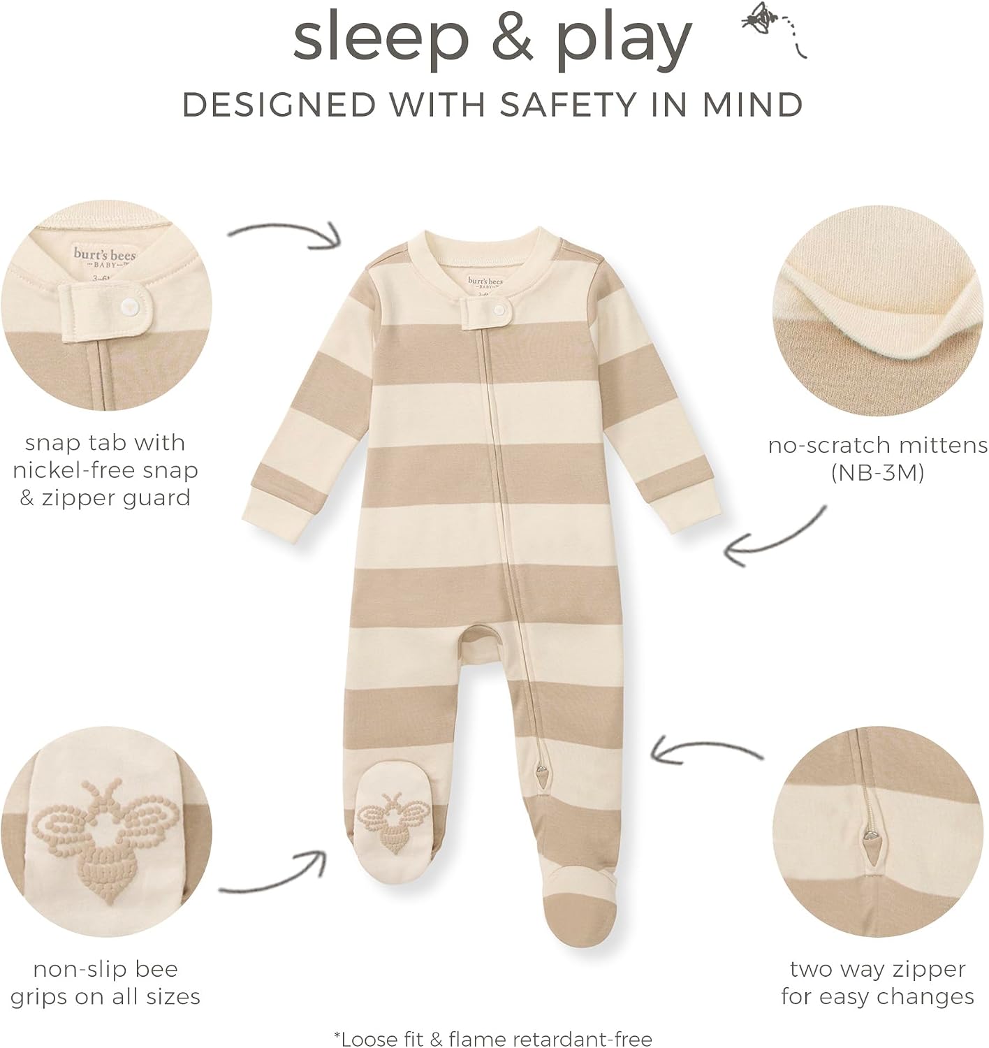 Detalle de Burt's Bees Baby Sleep and Play 100% Organic Cotton