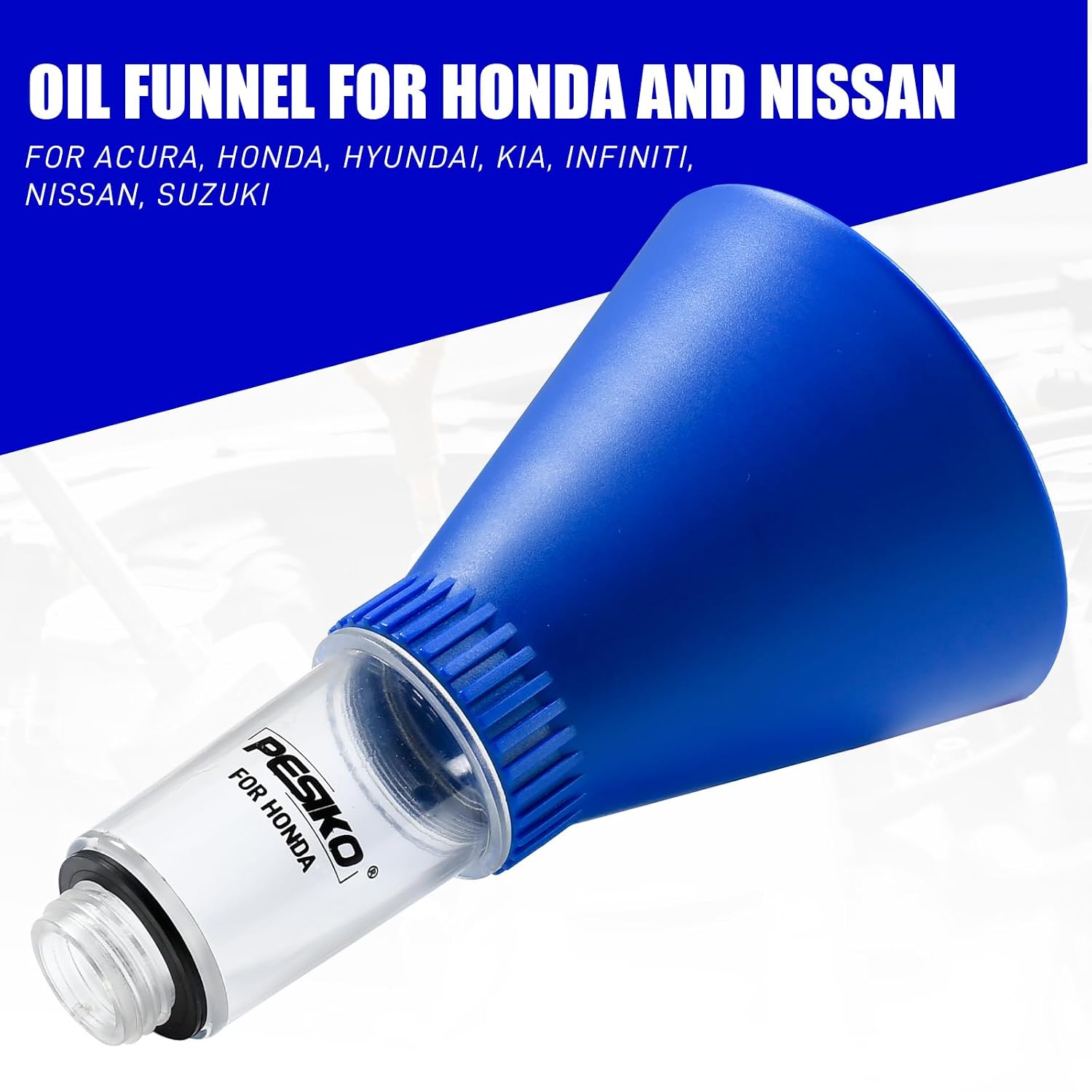 Thumbnail 1 de PESIKO Engine Oil Funnel: Spill-Free, Hands-Free Oil Changes for Honda, Nissan, Hyundai and More