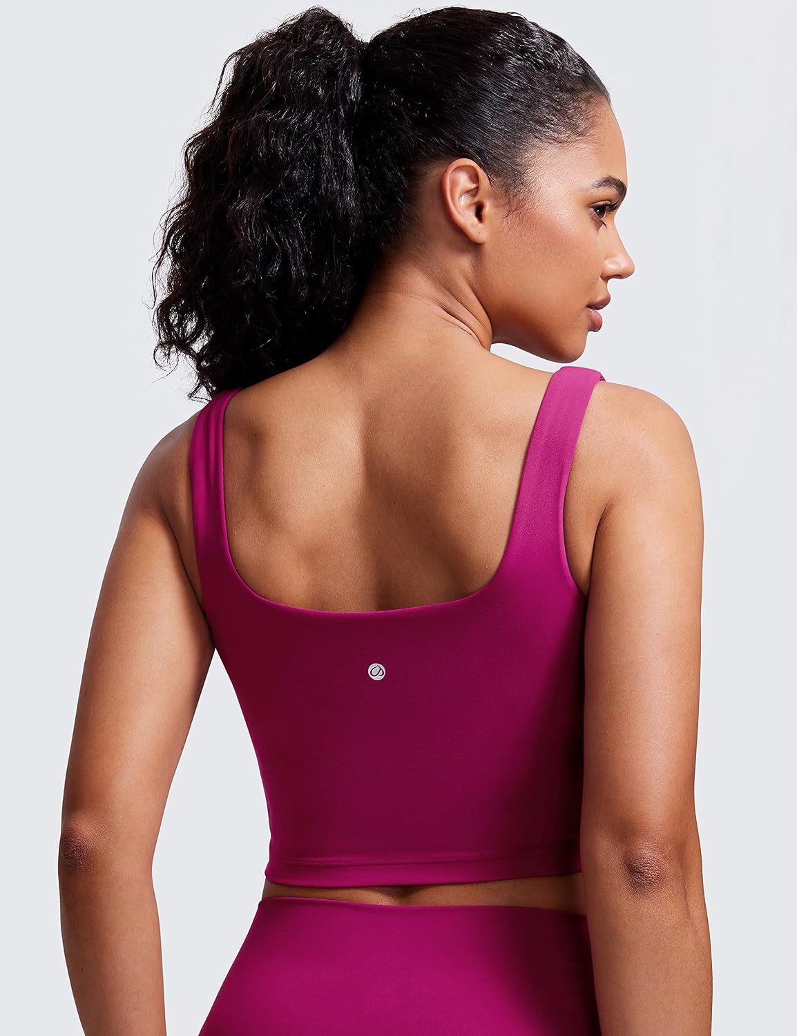 Detalle de CRZ YOGA Butterlux reggiseno con collo alto e schiena a U per yoga e allenamento leggero