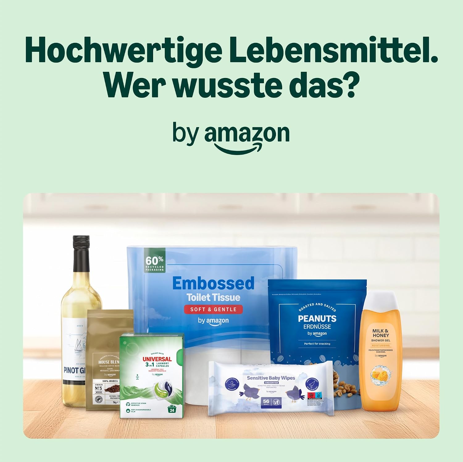 Detalle de by Amazon Kompostierbarer Müllsack für den Abfallbehälter – Bindegriff, 20 x 10 Liter
