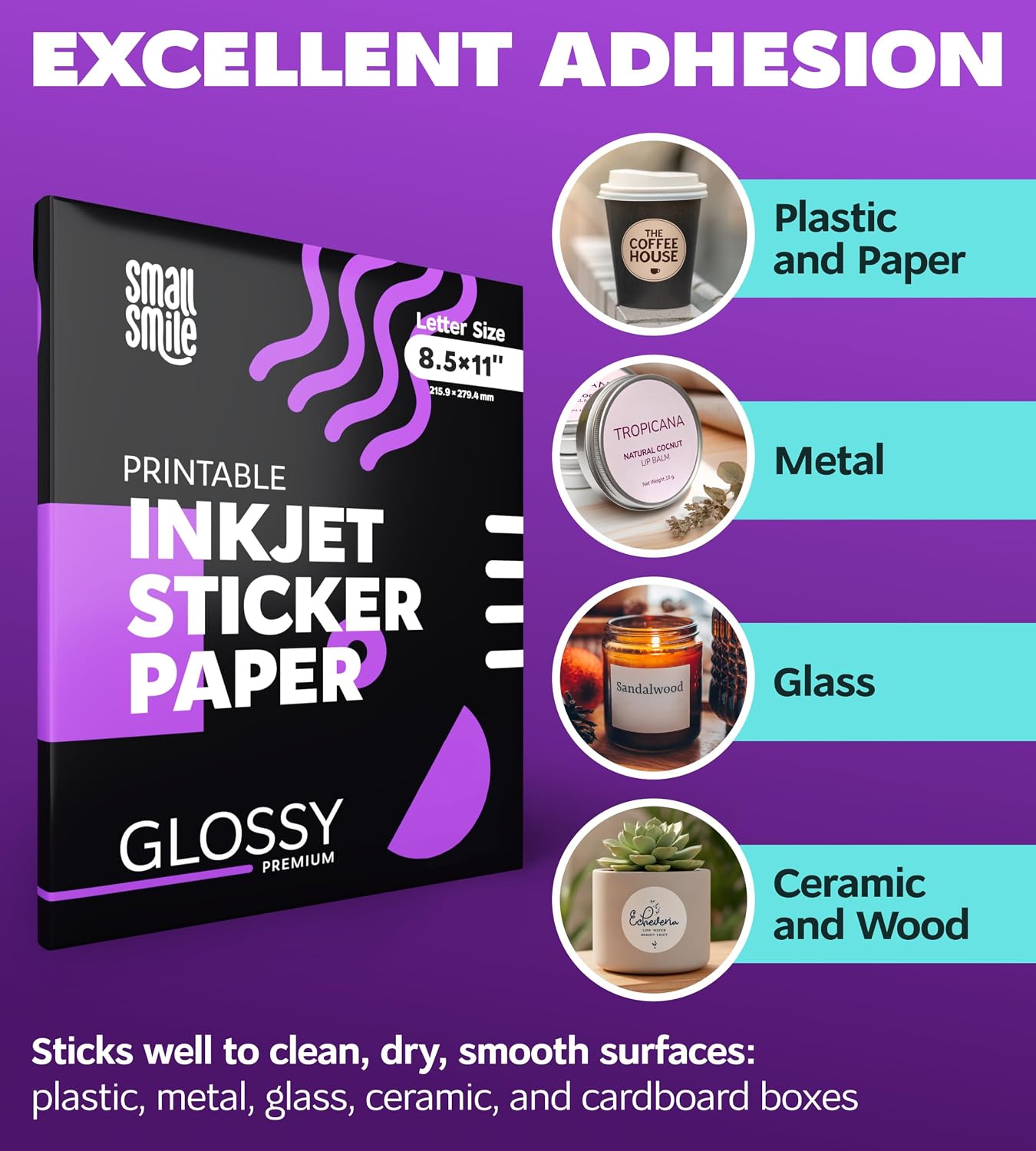 Detalle 1 de Glossy Sticker Paper 130 Sheets