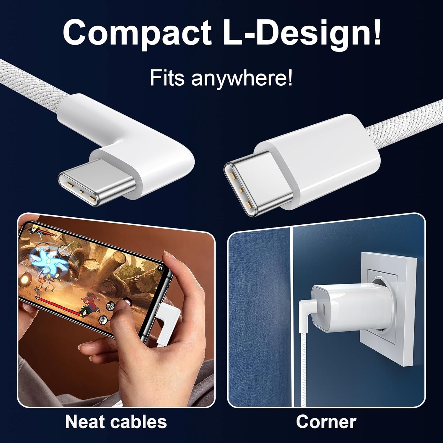 Thumbnail 6 de GIANAC USB C Kabel 60W 1M 2er Pack