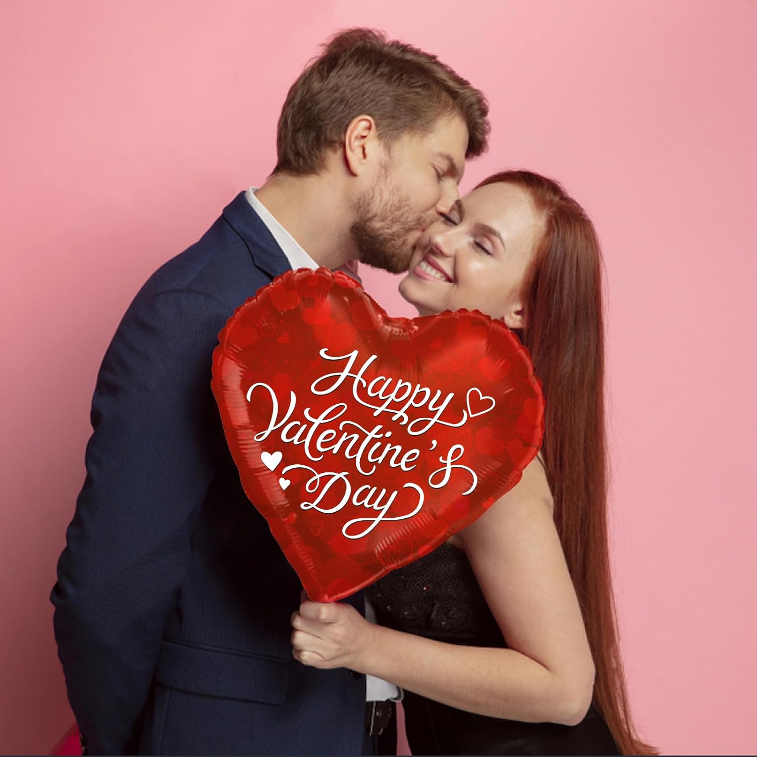 Thumbnail 5 de 30pc Red Heart Foil Balloons 18in Happy Valentine’s Day 🎈