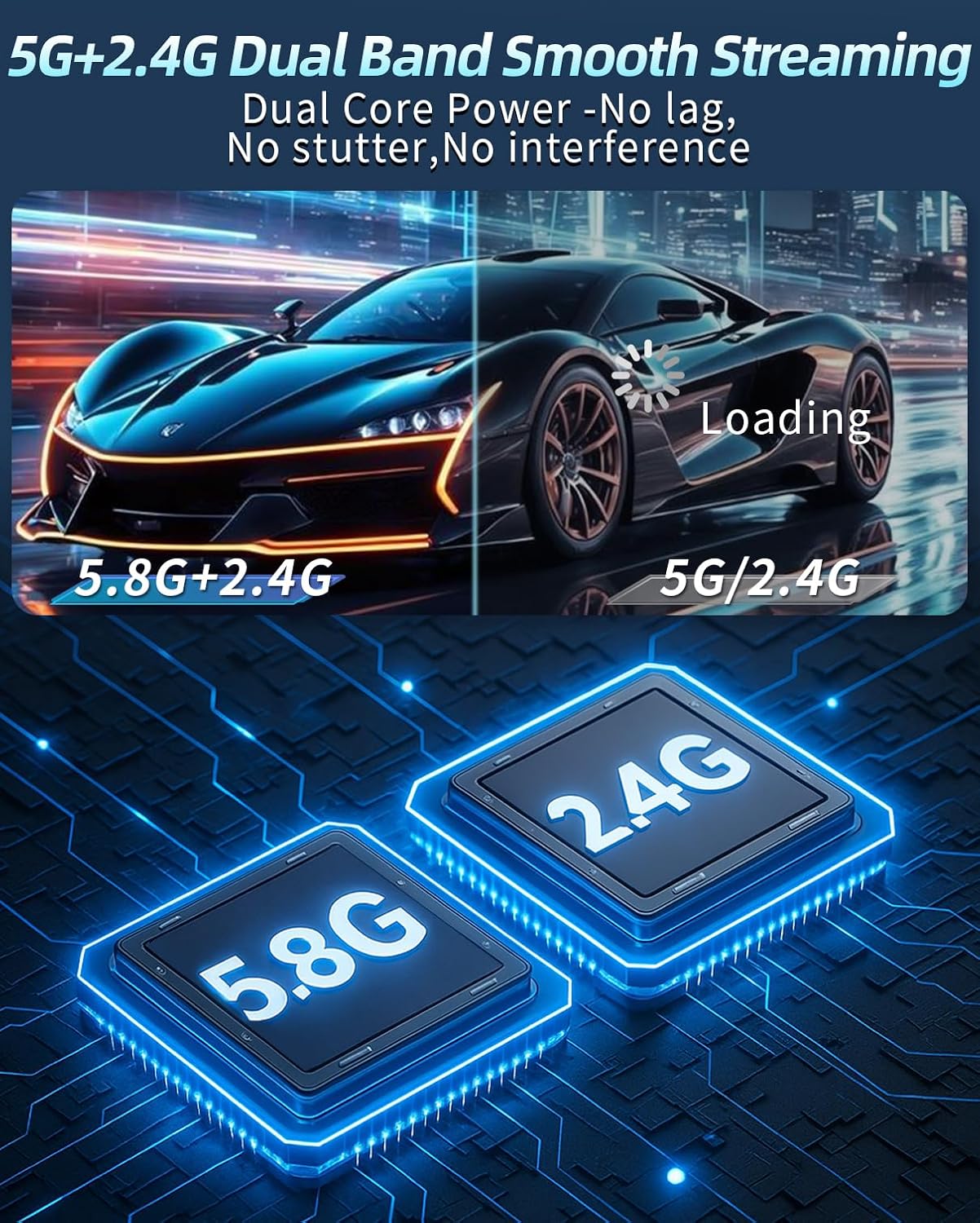 Detalle de ANJCTDD Grey-WX-50M-01 Wireless HDMI Transmitter and Receiver, 1080p Output