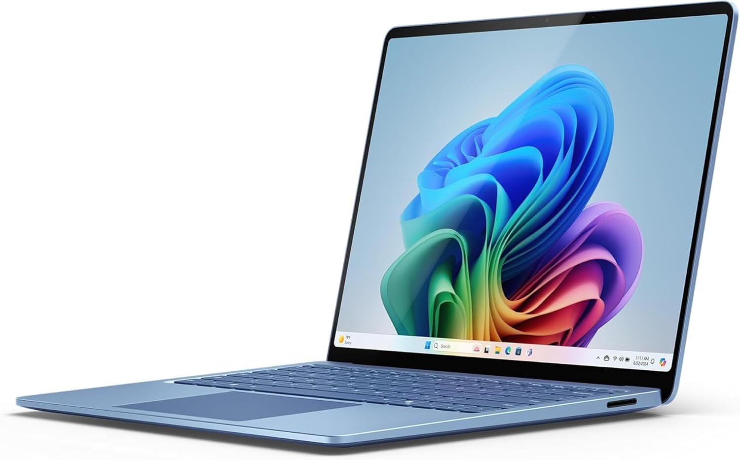 Detalle de Microsoft Surface Laptop 13.8" with Snapdragon X Elite, 16GB RAM, 1TB SSD (Sapphire) – Copilot+ PC