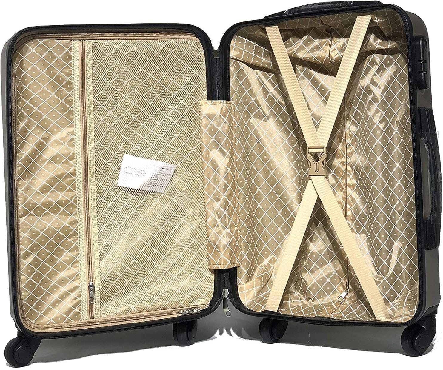 Detalle de CELIMS Handgepäck-Koffer mit Kosmetikkoffer – 55x35x25 cm | Champagne
