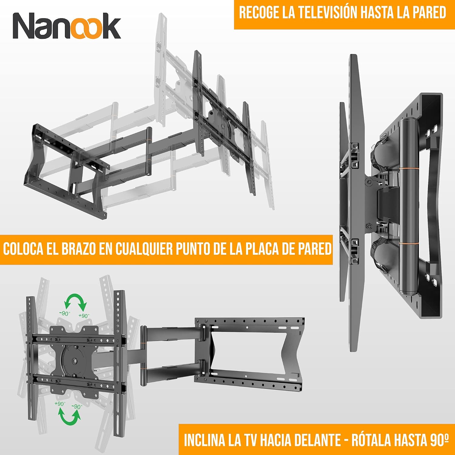 Thumbnail 3 de Nanook 2080 soporte de TV brazo largo