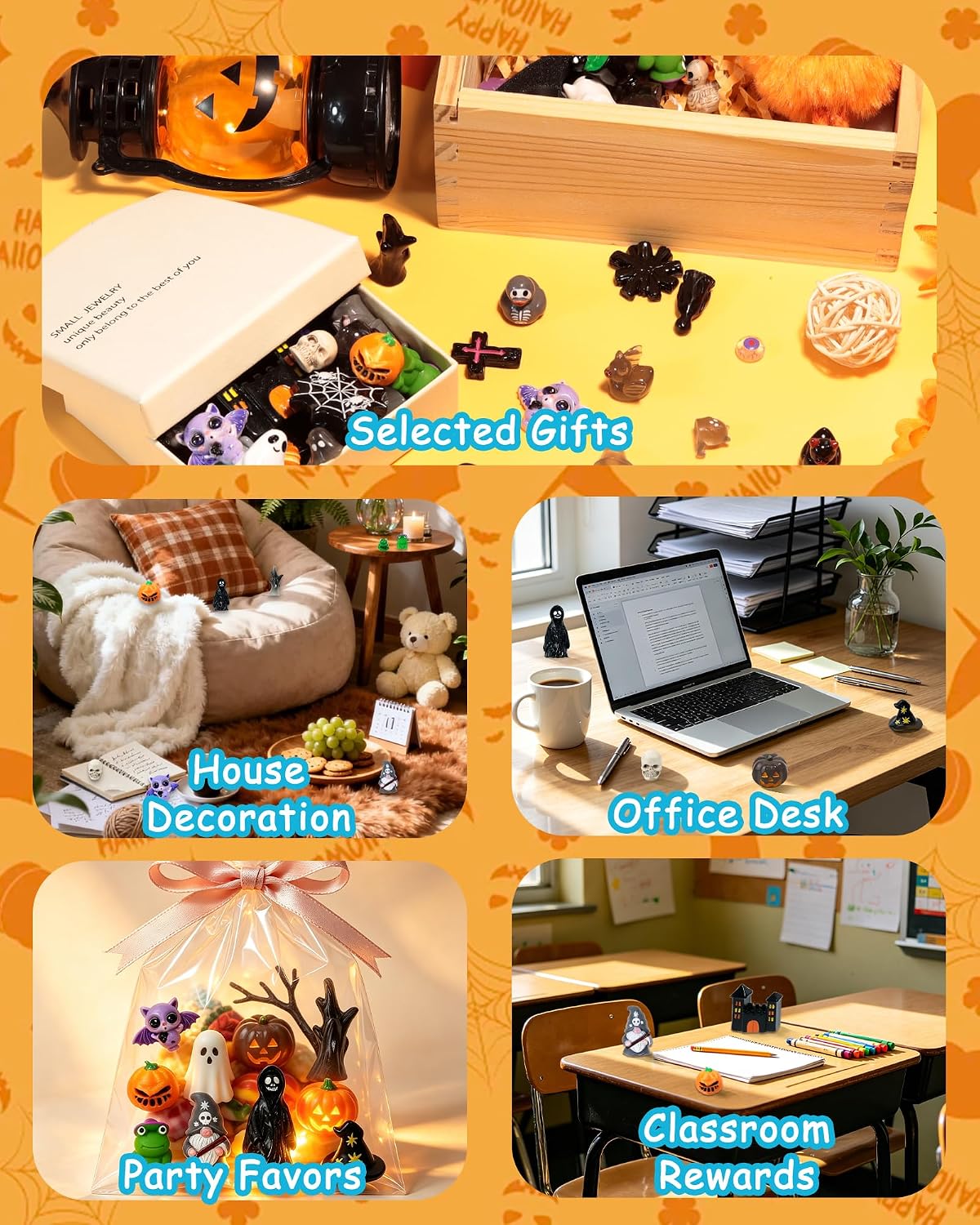Detalle 1 de FIVEIZERO Halloween Mini Figurines, 50-Piece Set