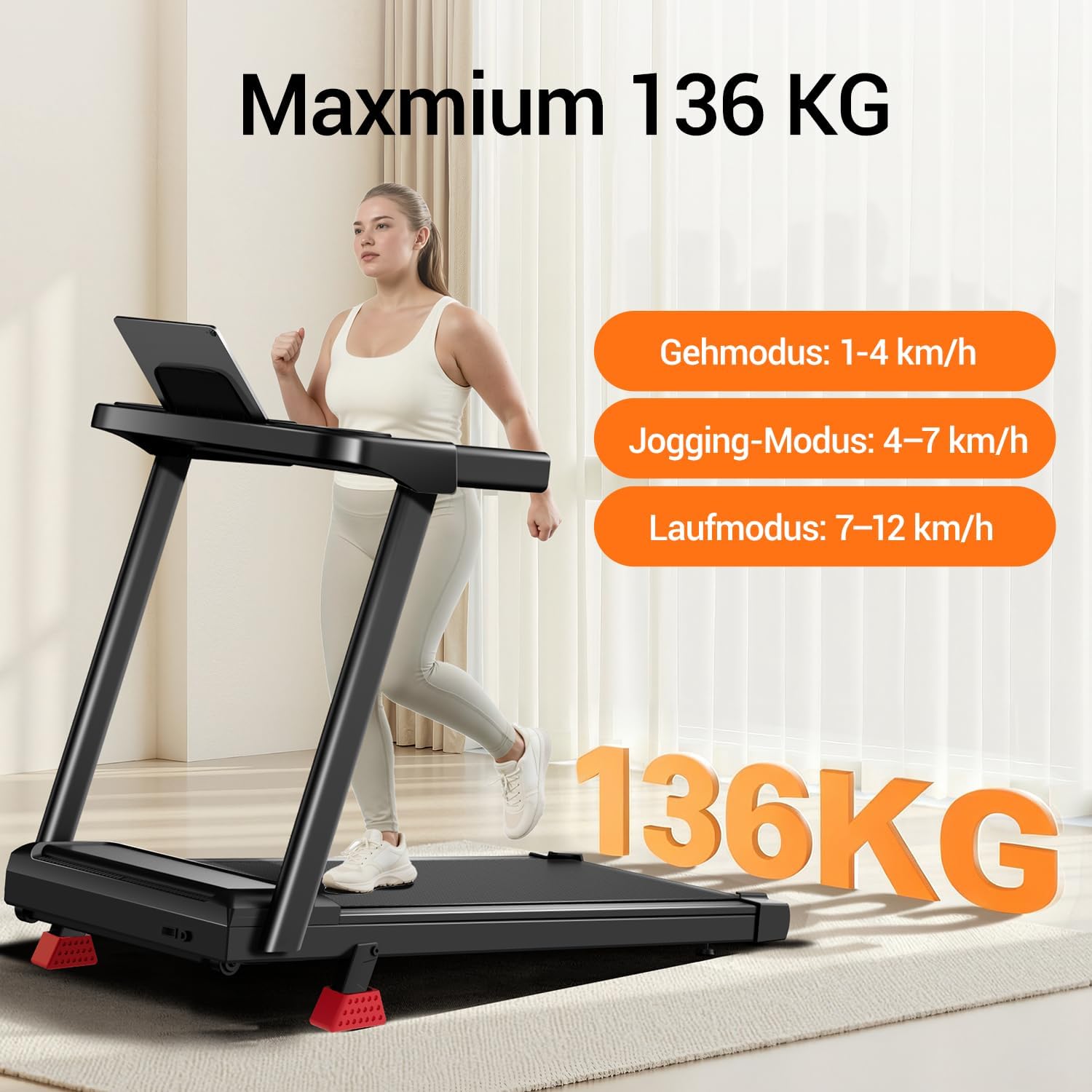 Thumbnail 6 de LONTEK Laufband 15% Steigung 12 km/h