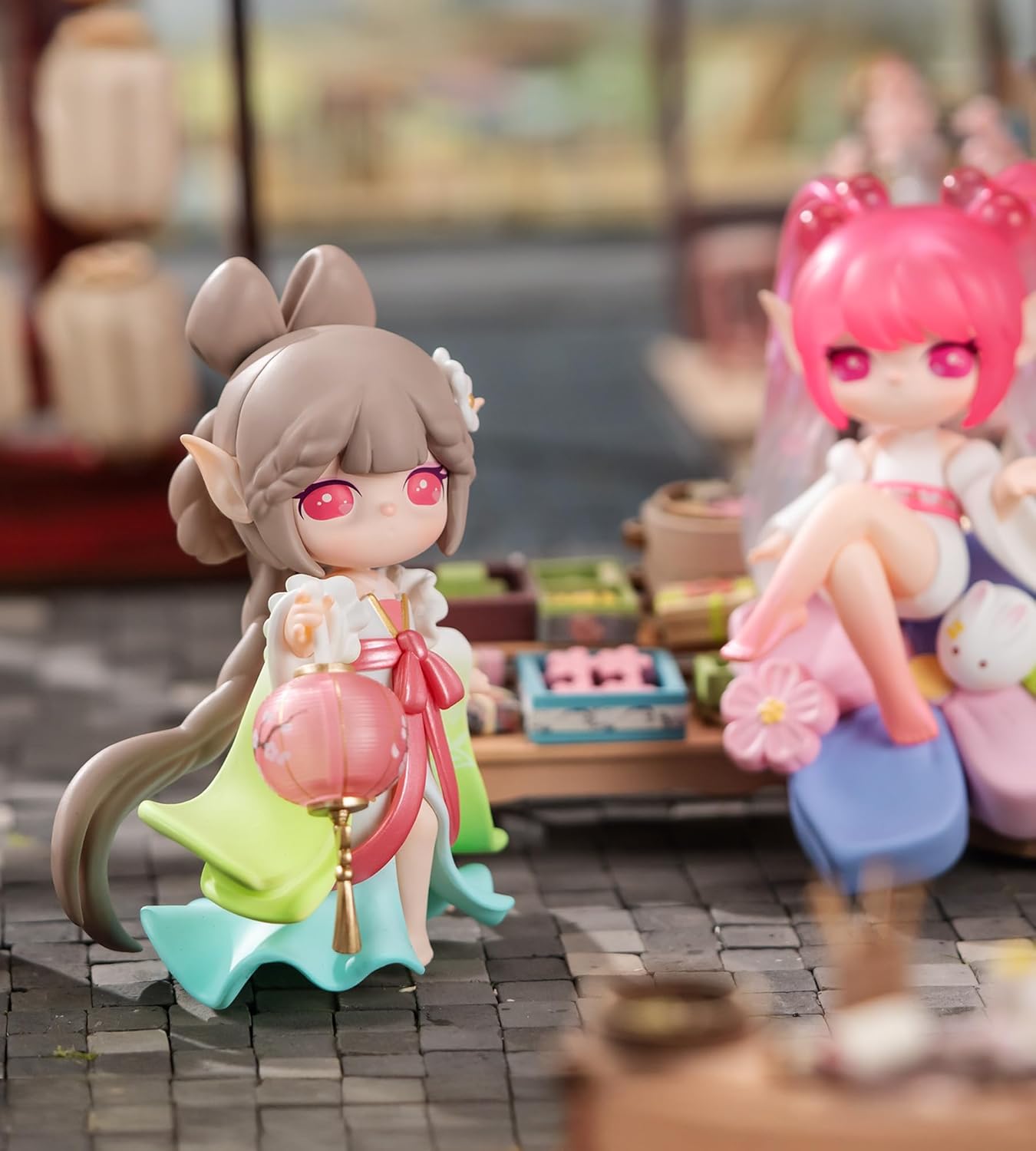 Detalle de Rolife Figurines d'action Ville Ancienne - Boîte Aveugle, Collection Mignonne et Déco, 8 Styles + Style Caché