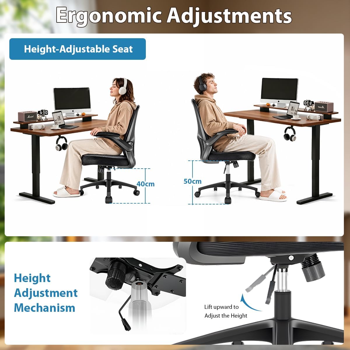 Thumbnail 6 de Durrafy Office Chair Ergonomic 1 mid-back chair 💺
