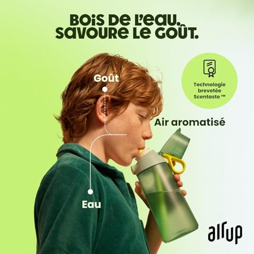 Detalle de air up Gourde Click Turle Green 600 ml – Paquet de 5 Pods